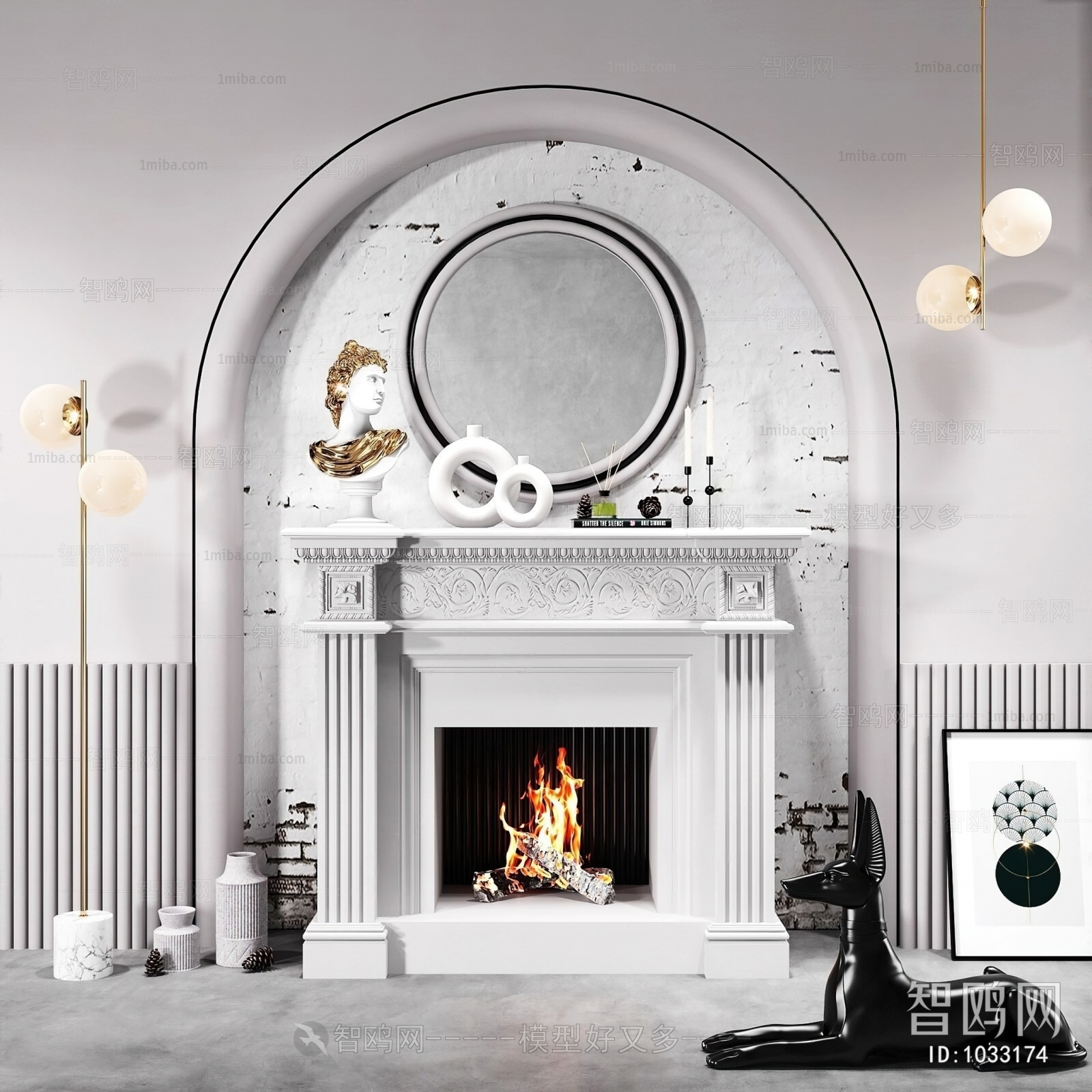 European Style Fireplace