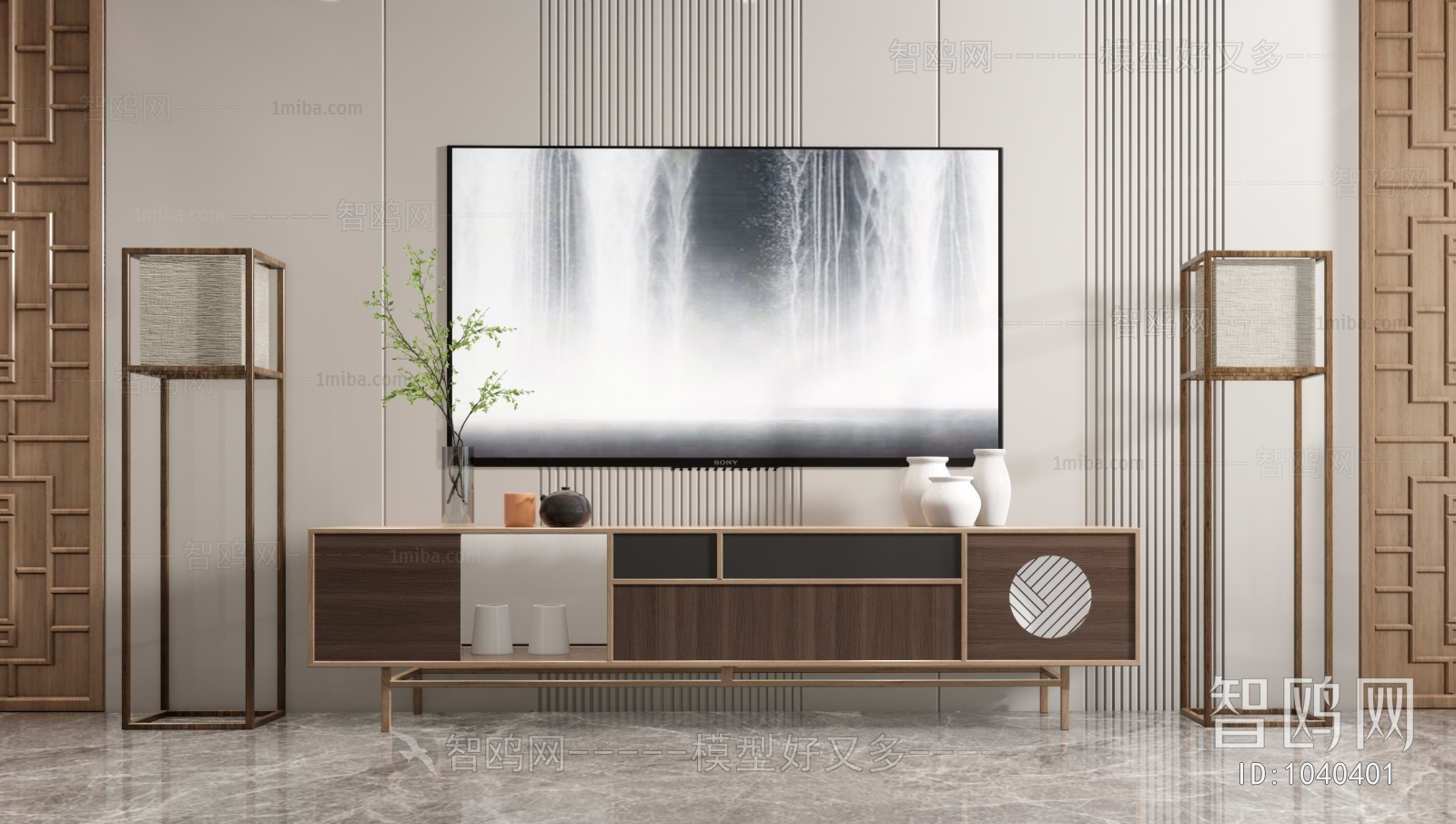 New Chinese Style TV Cabinet