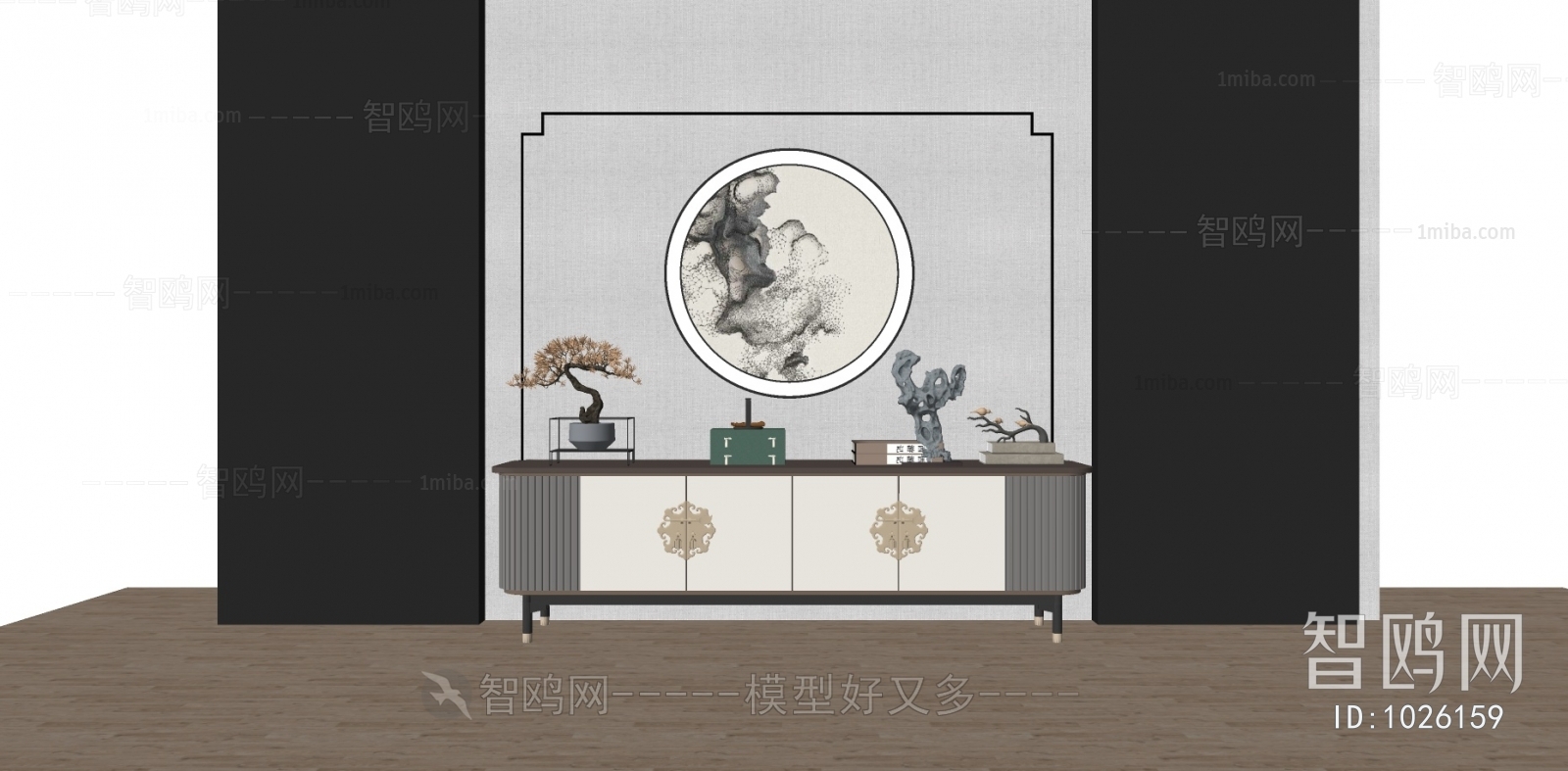 New Chinese Style TV Cabinet