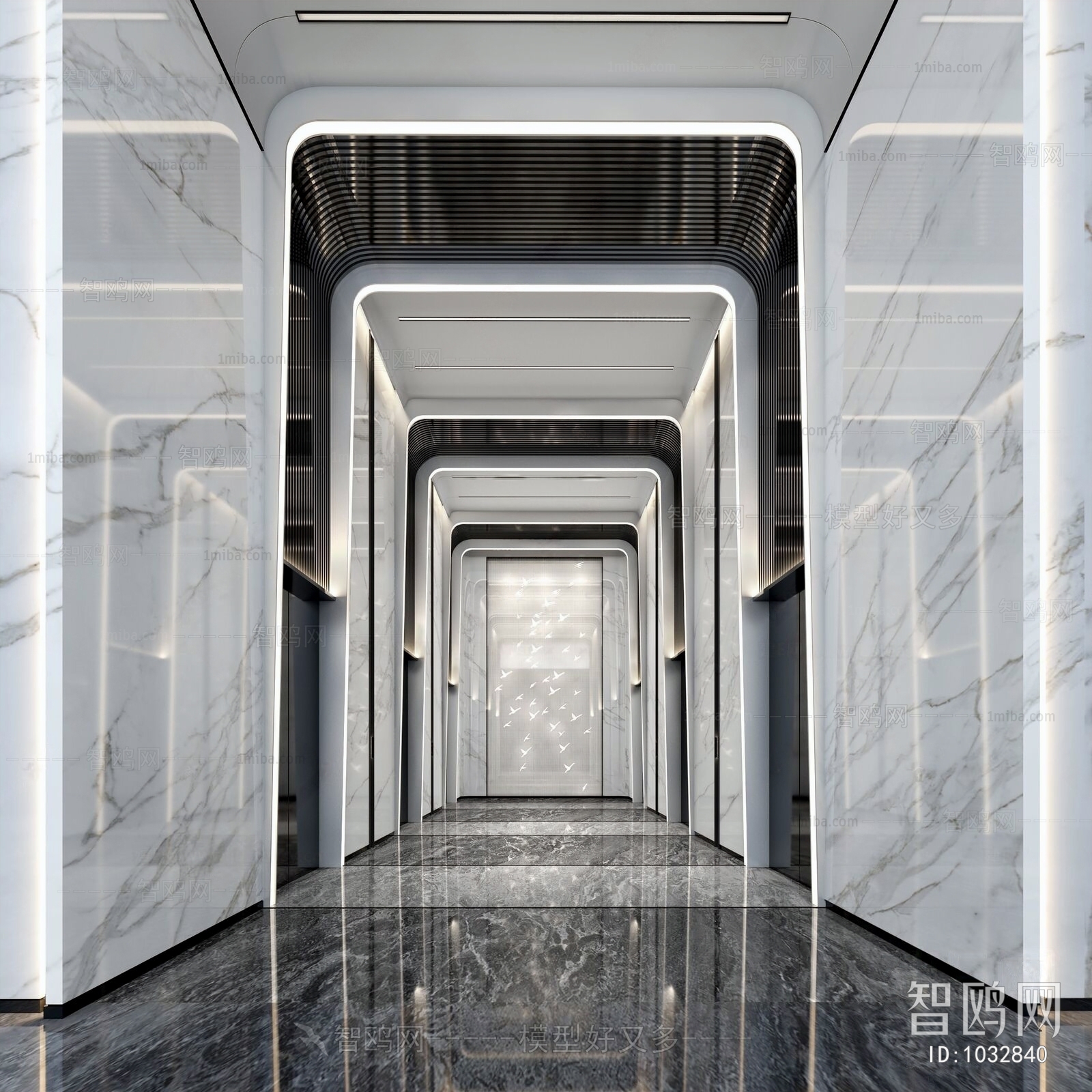 Modern Office Elevator Hall