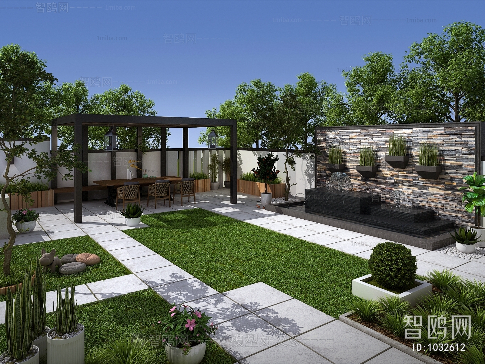 Modern Courtyard/landscape