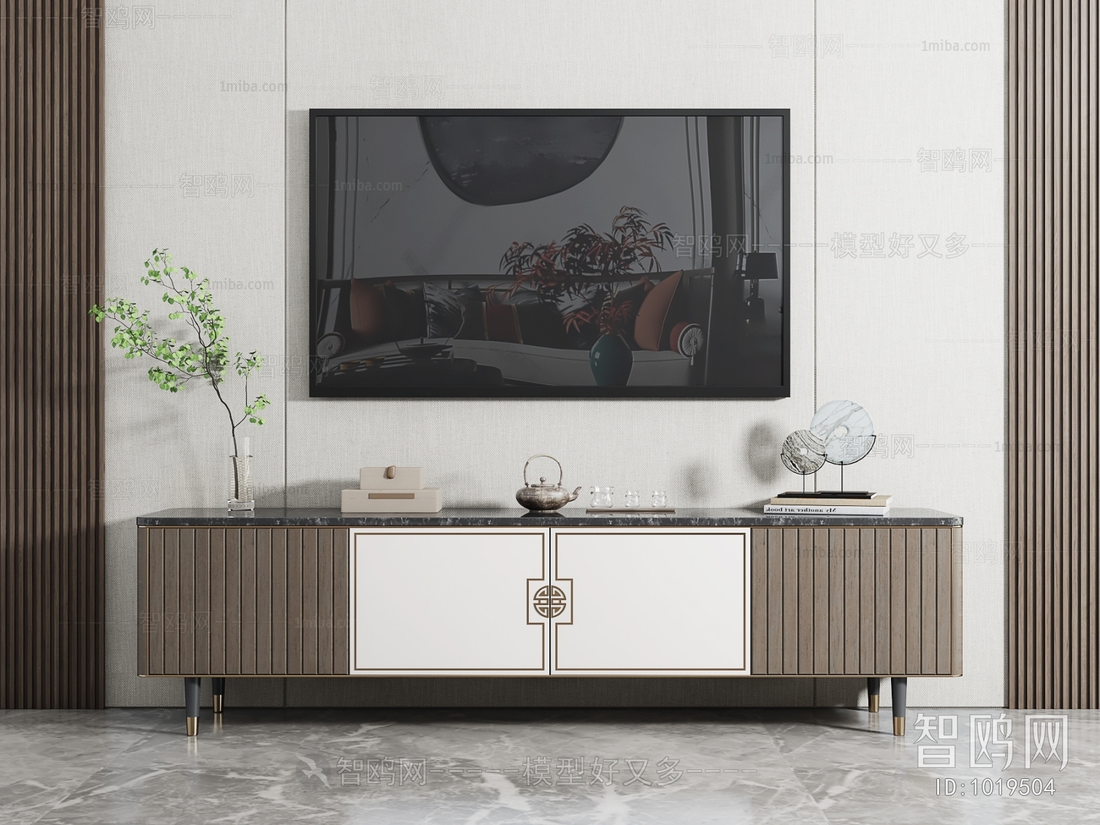 New Chinese Style TV Cabinet