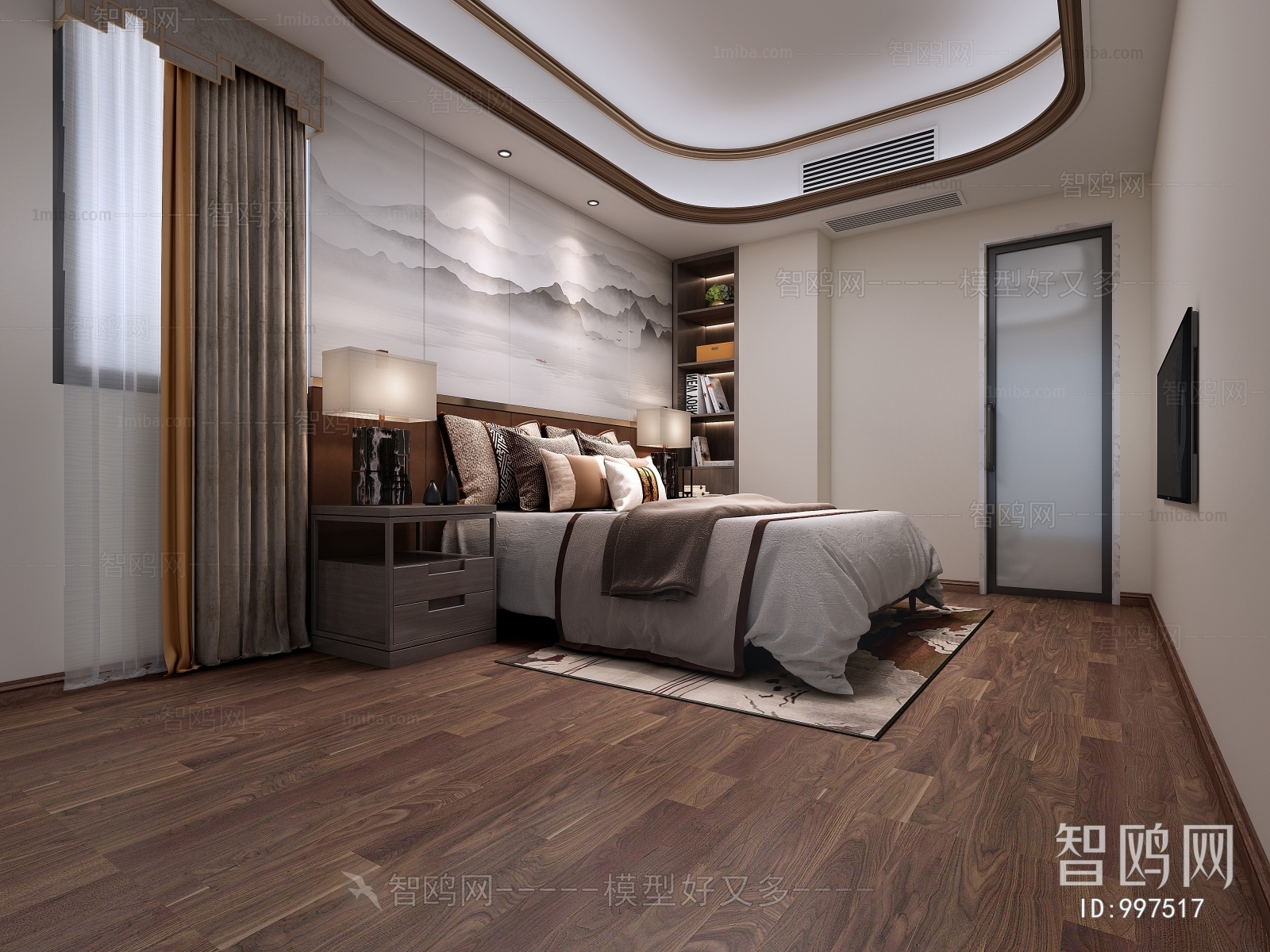 New Chinese Style Bedroom