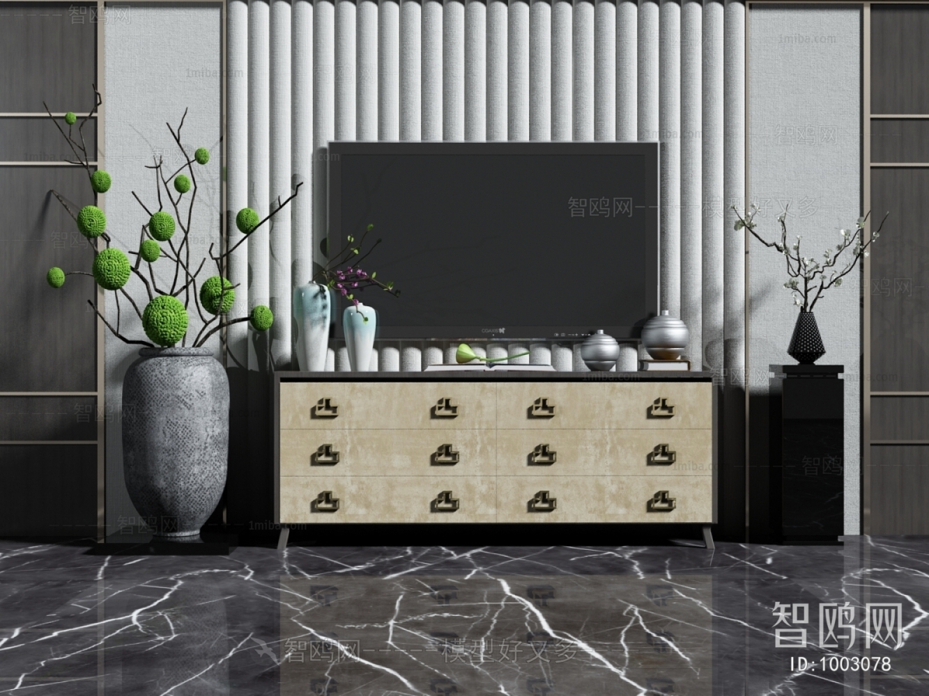 New Chinese Style TV Cabinet