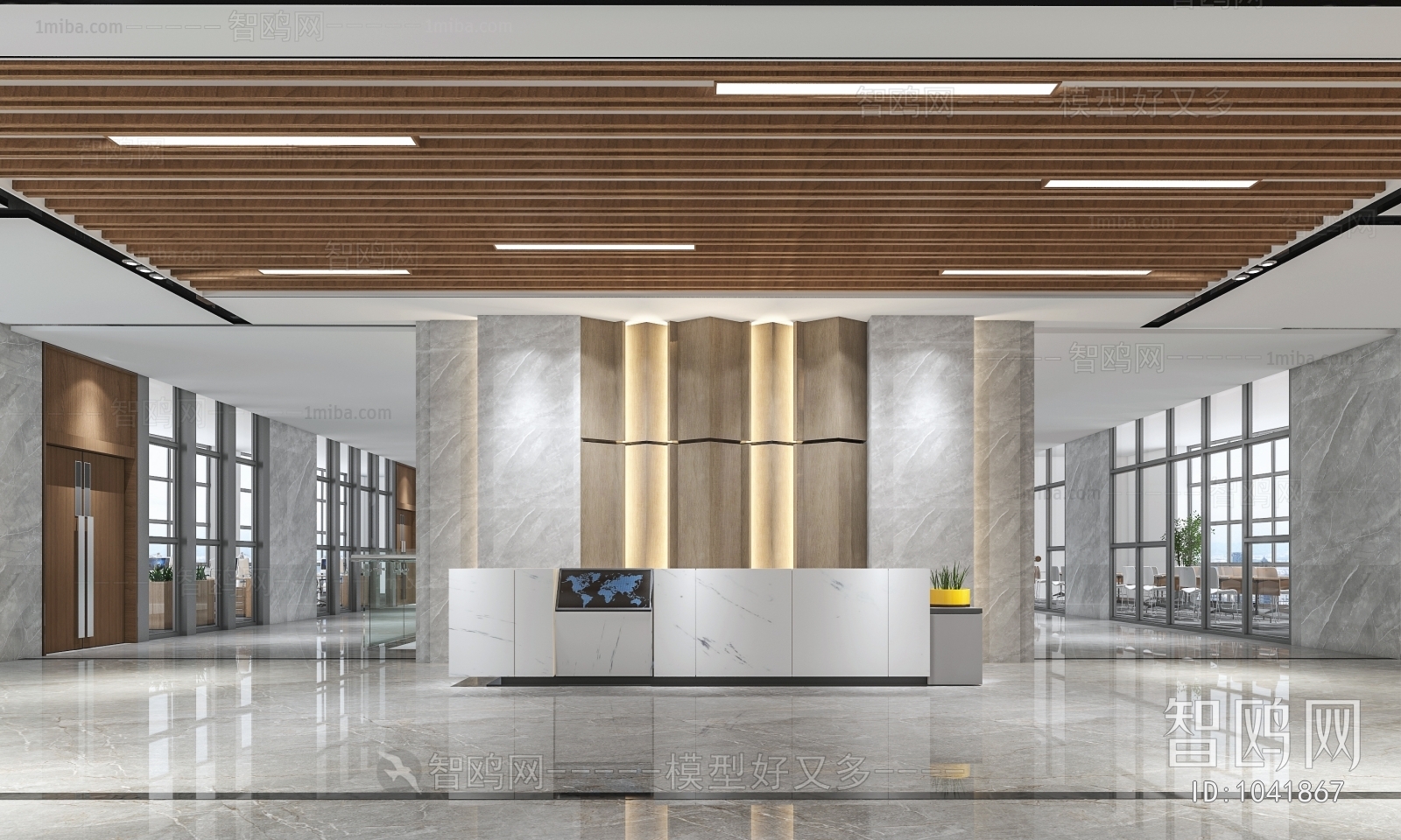 Modern Office Reception Desk