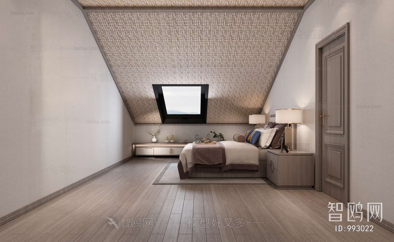 New Chinese Style Attic