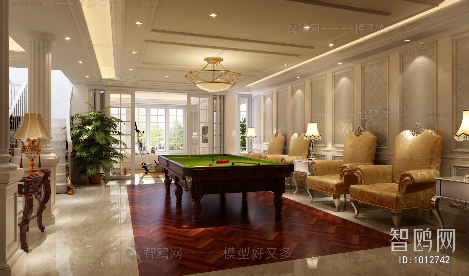 American Style Billiards Room