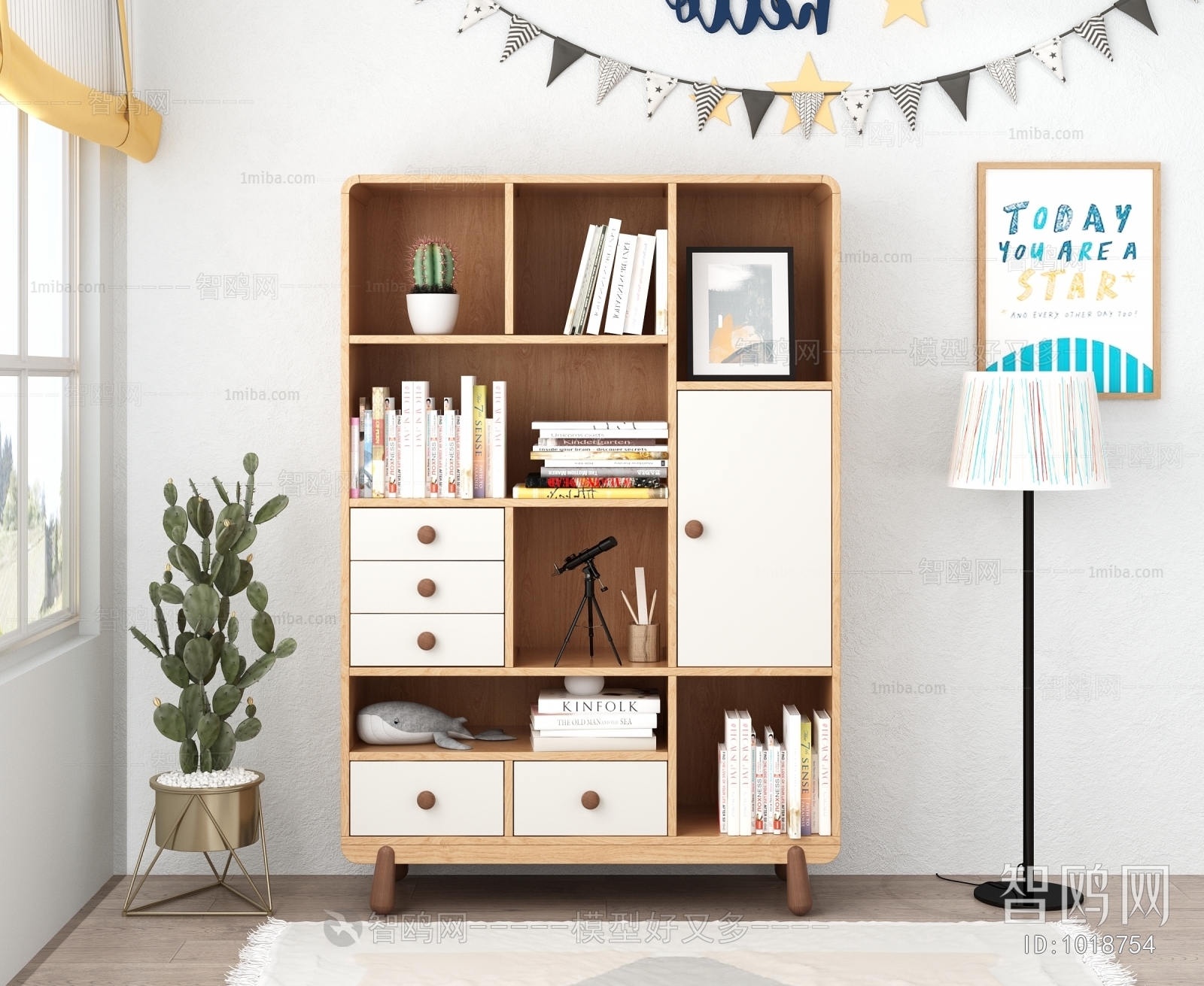 Nordic Style Bookcase