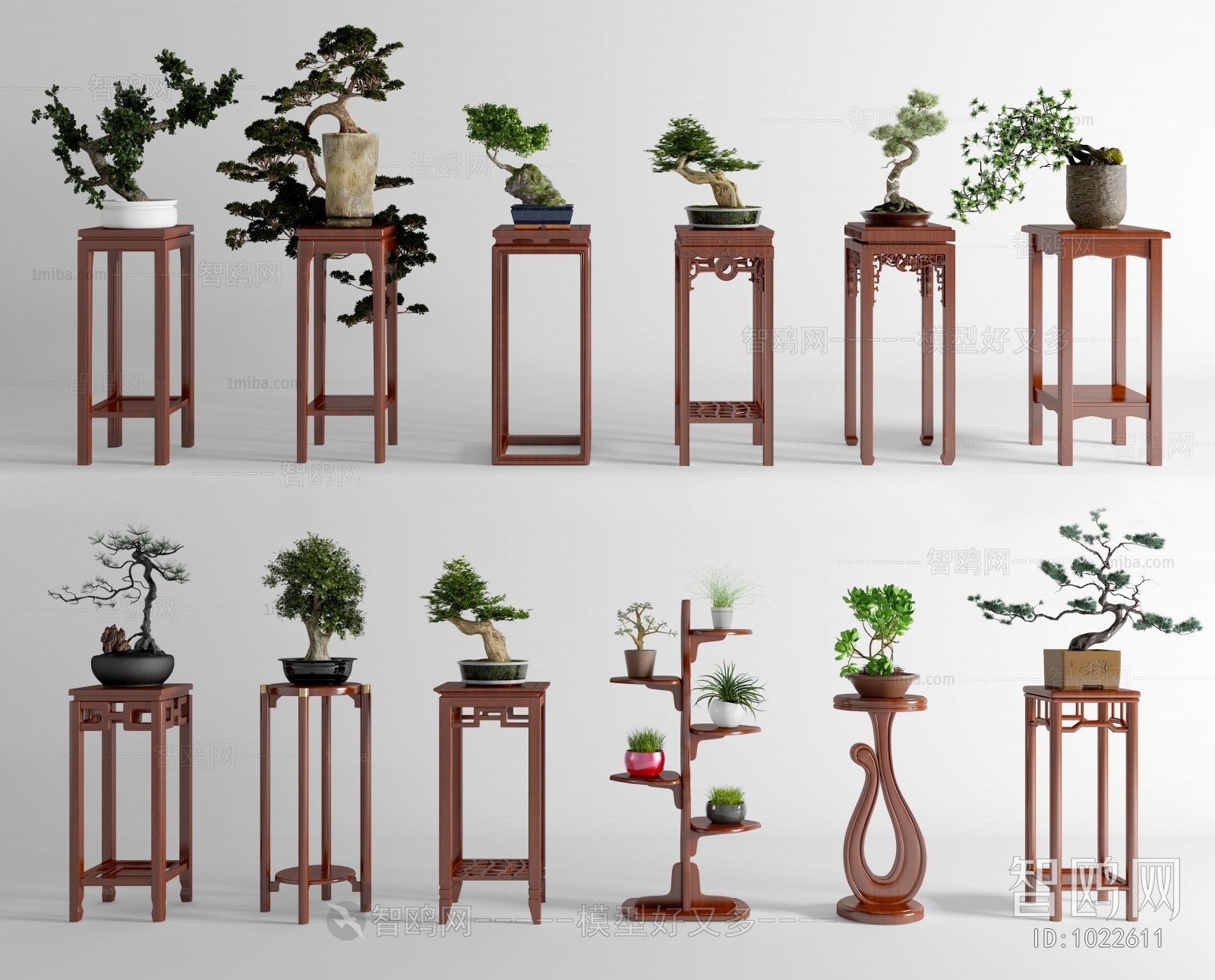 New Chinese Style Flower Shelf