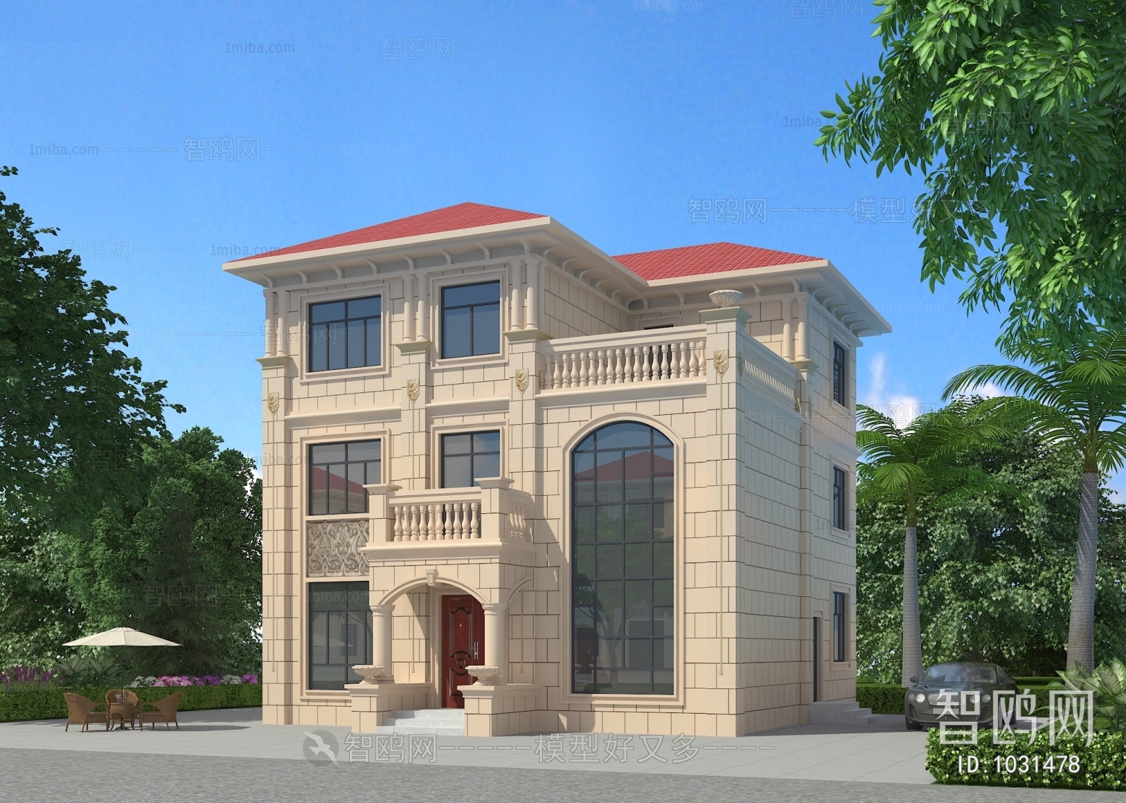 Simple European Style Villa Appearance