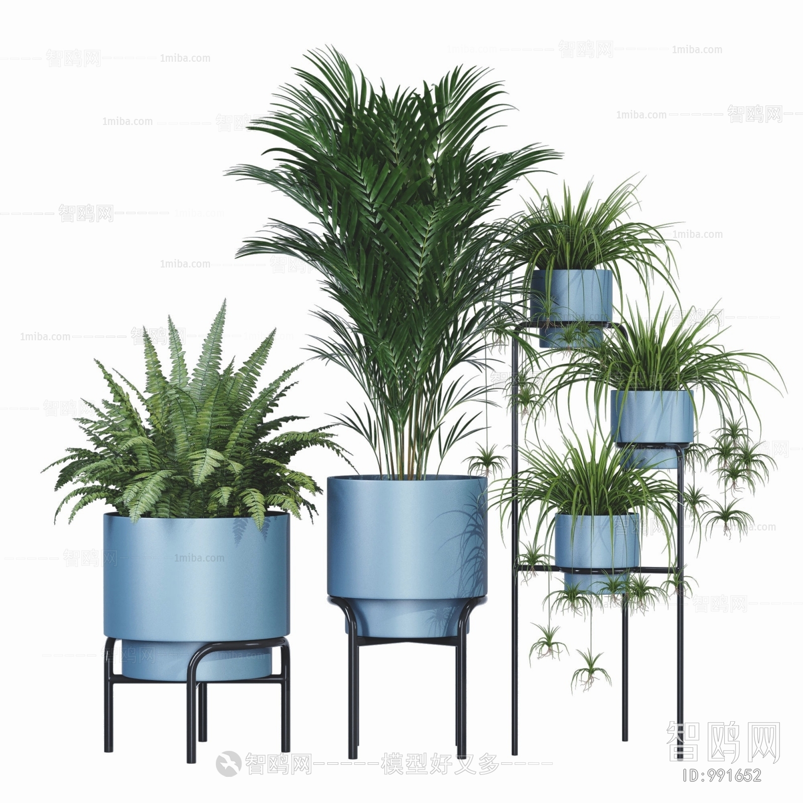 Modern Potted Green Plant