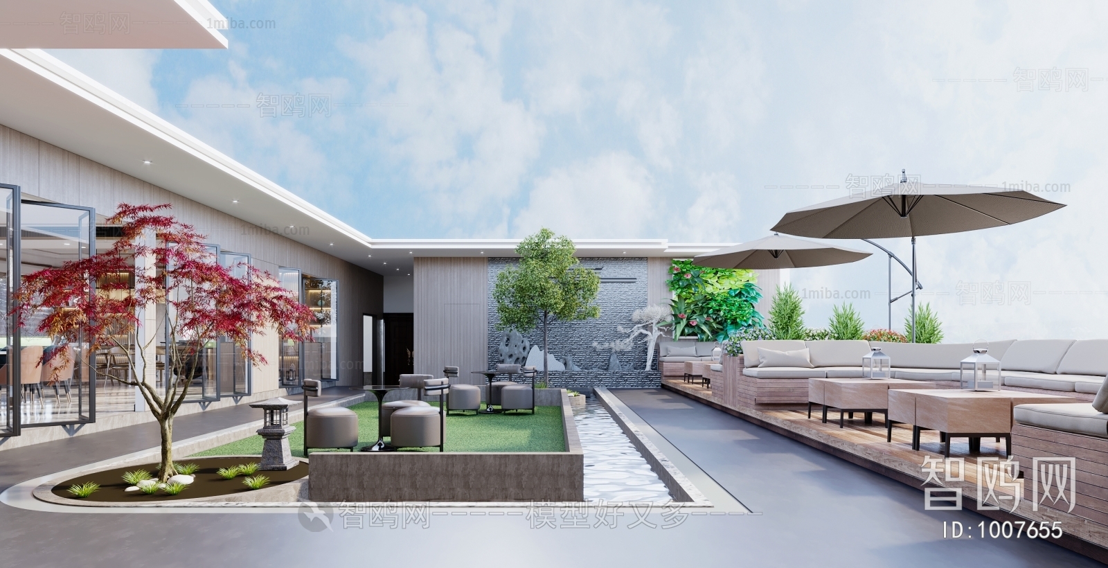 New Chinese Style Courtyard/landscape