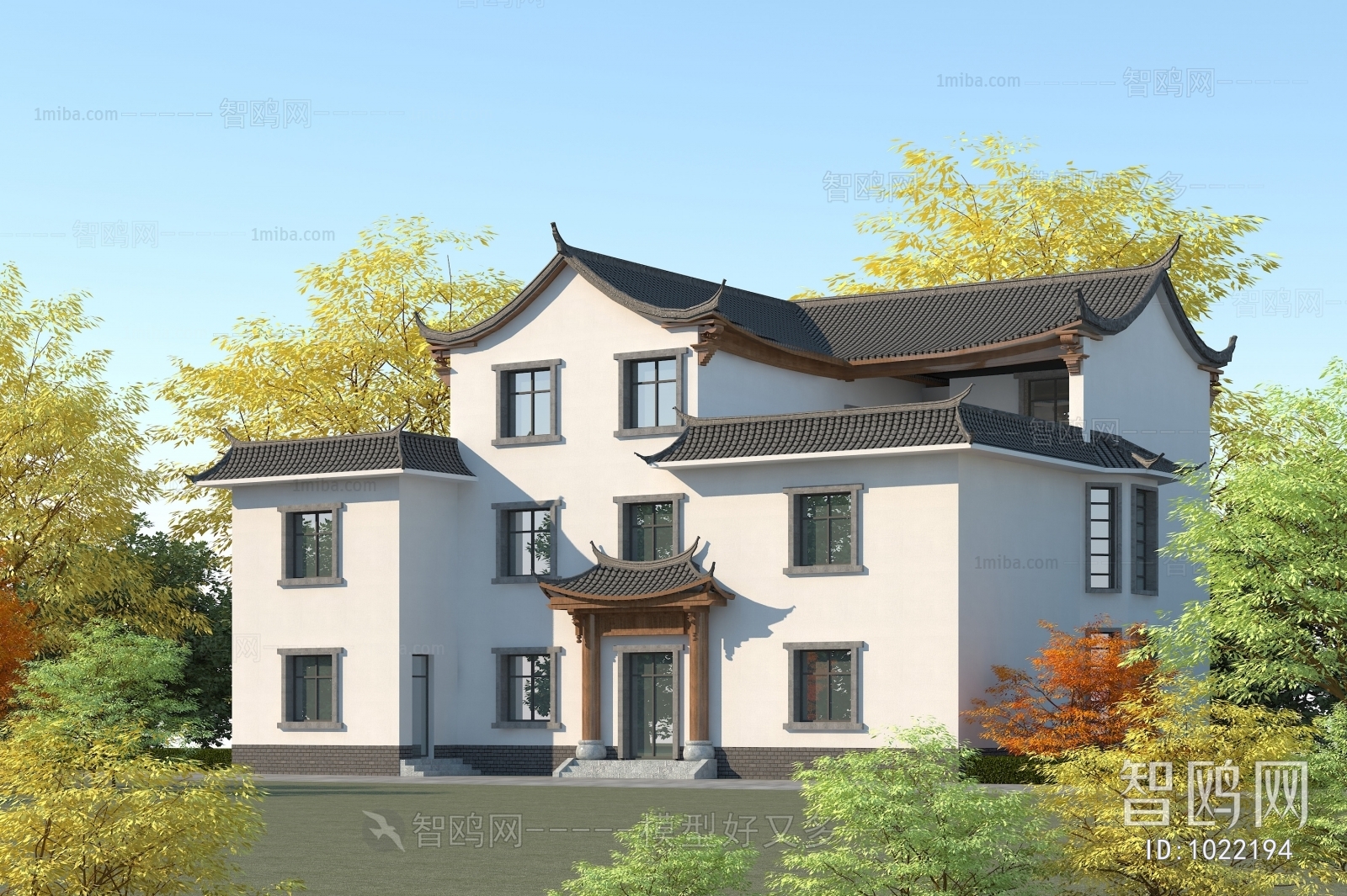 New Chinese Style Villa Appearance