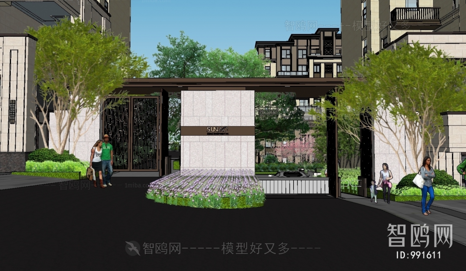 新中式住宅庭院/景观