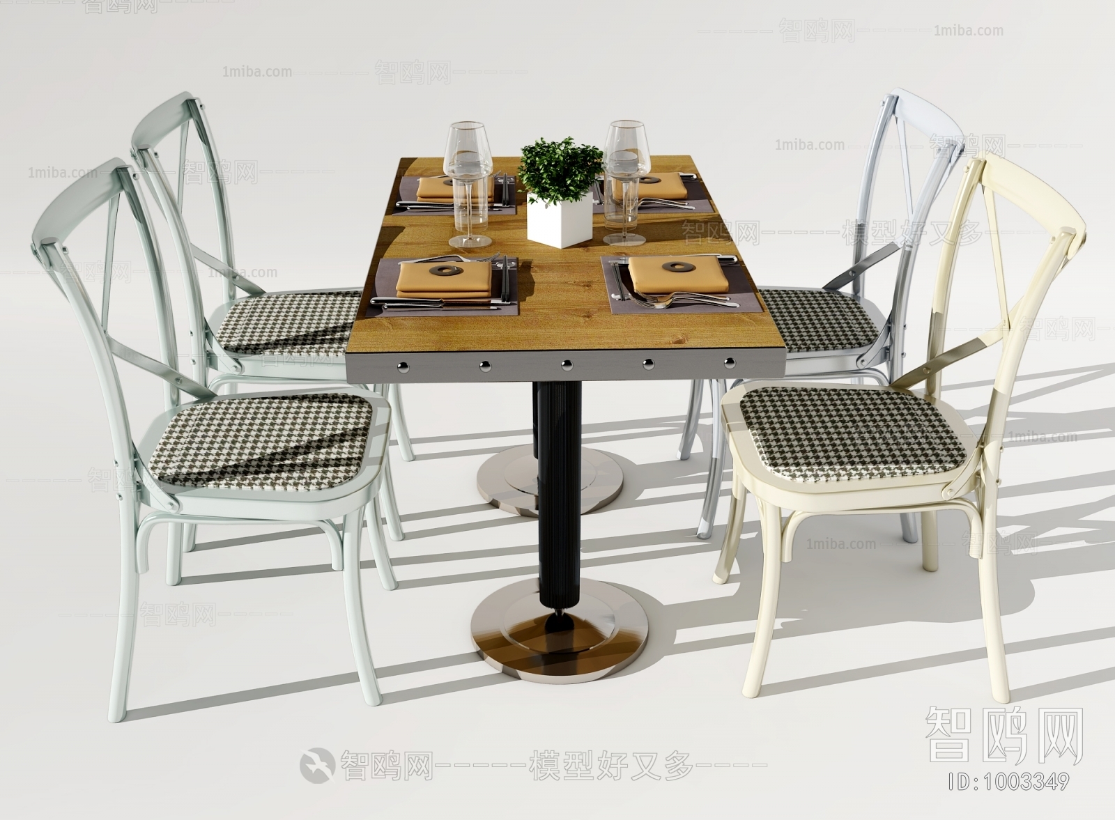 Industrial Style Dining Table And Chairs