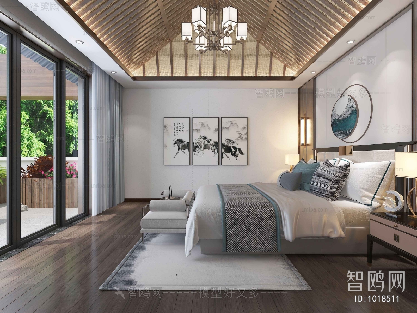 New Chinese Style Bedroom