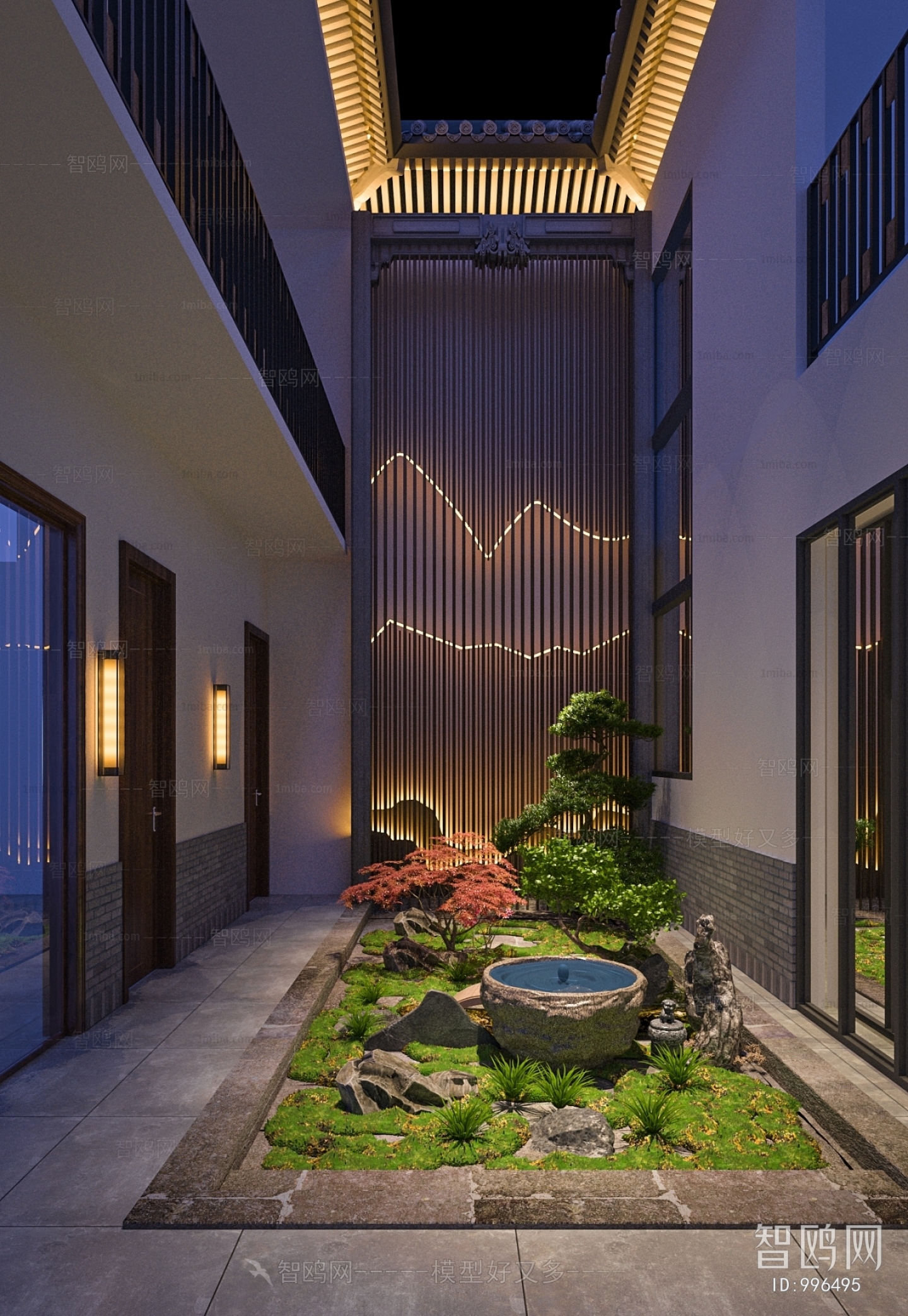 New Chinese Style Courtyard/landscape