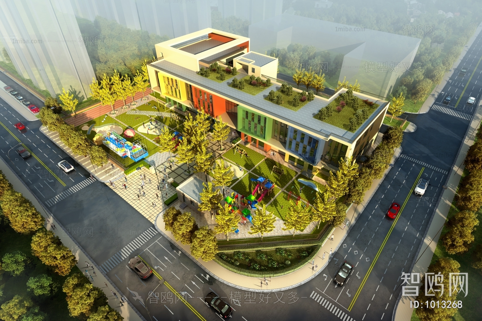 Modern Architectural Bird's-eye View Planning