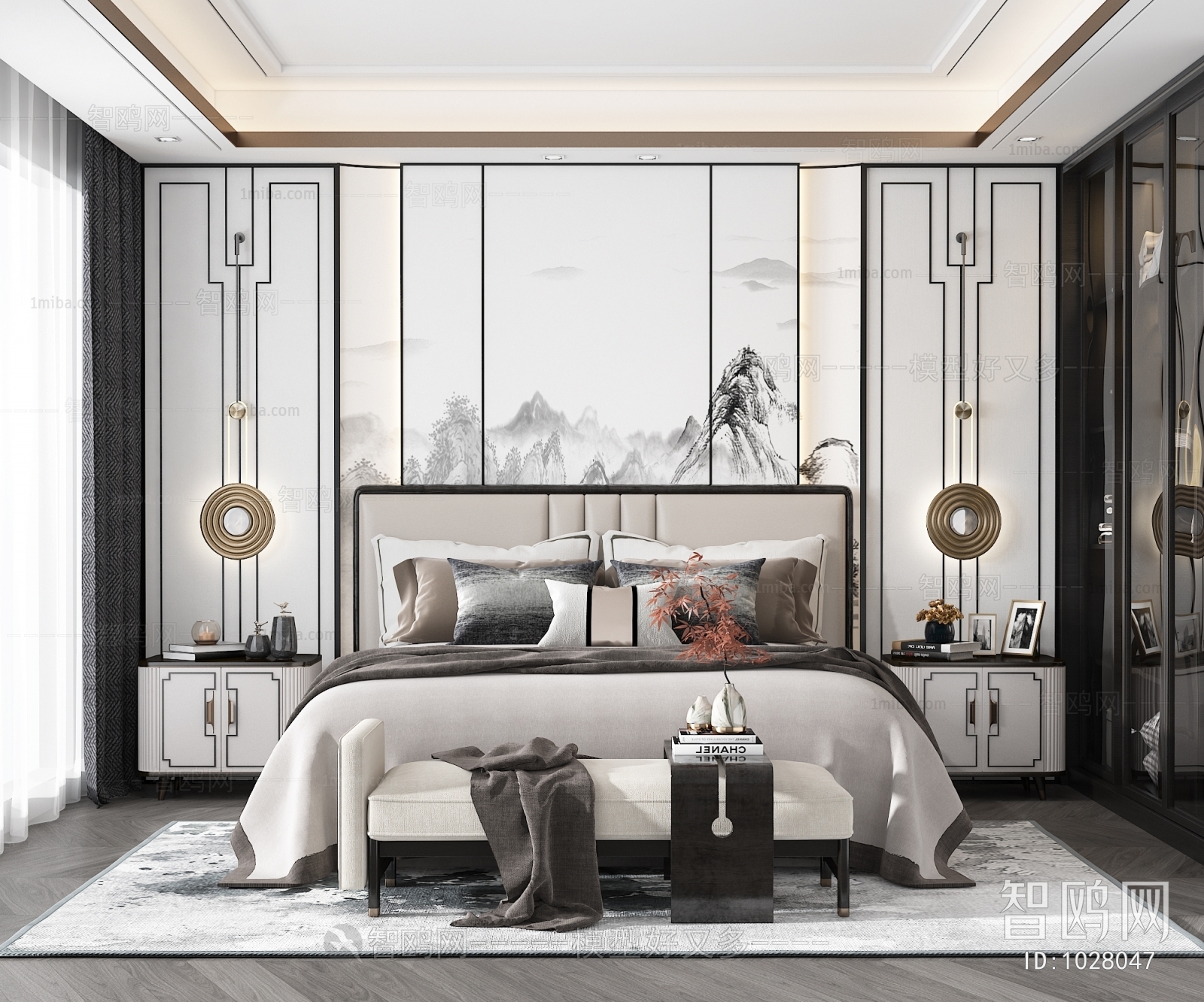 New Chinese Style Bedroom