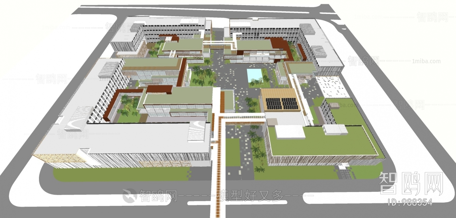 Modern Architectural Bird's-eye View Planning