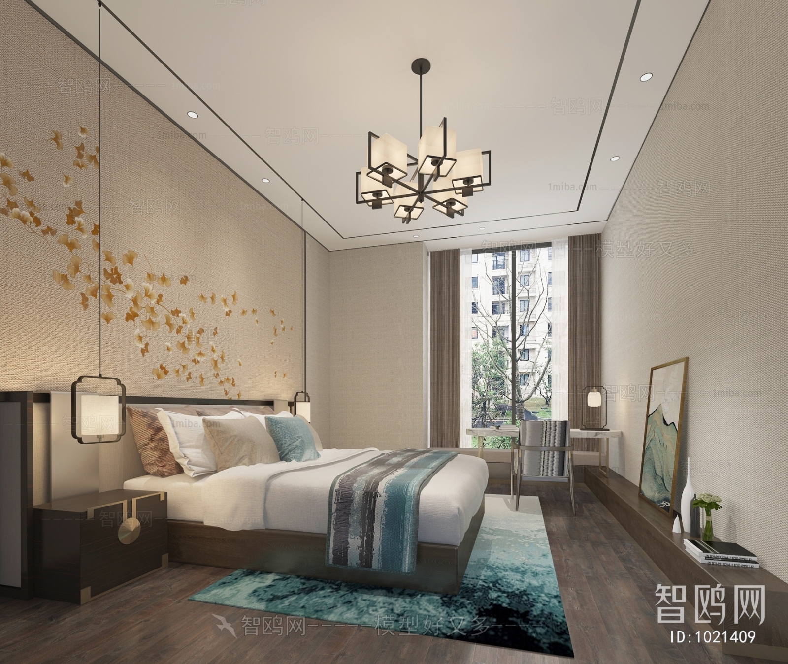 New Chinese Style Bedroom