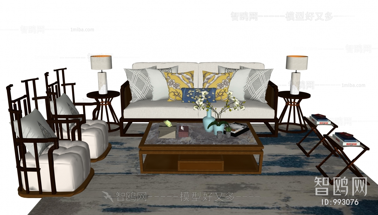 New Chinese Style Sofa Combination