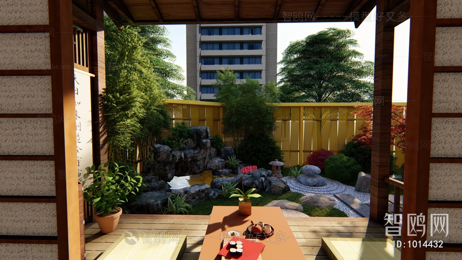 日式阳台庭院花园设计