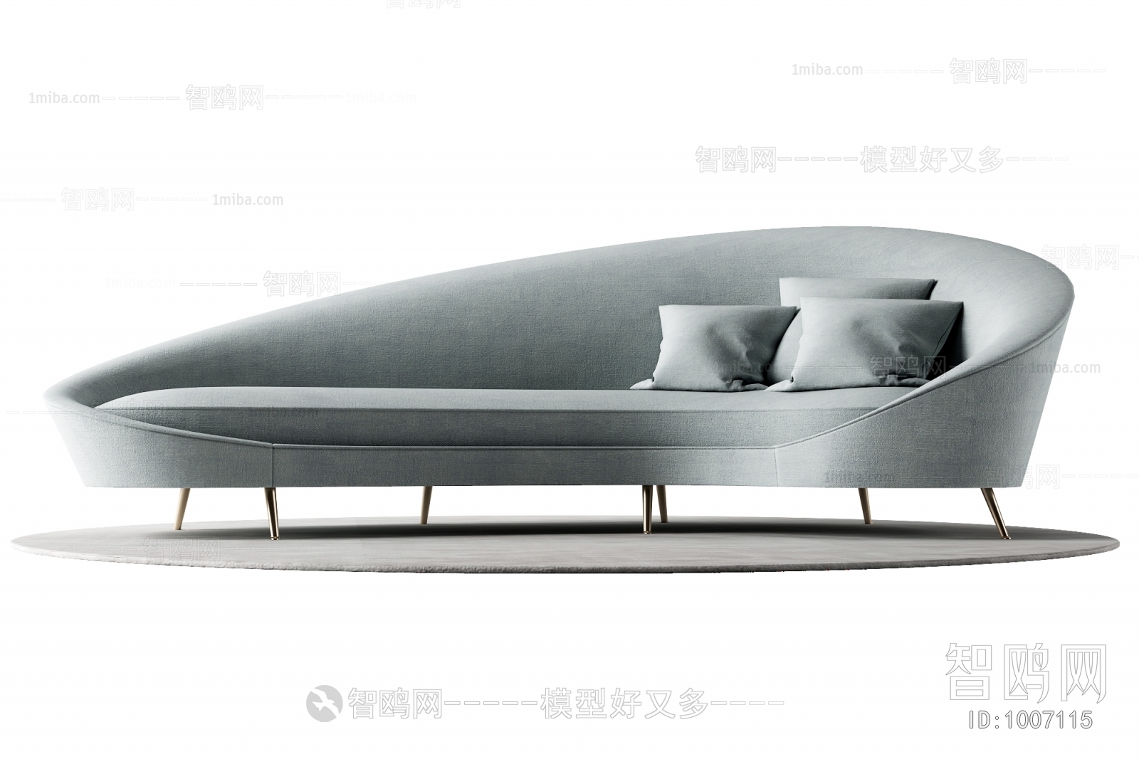 Nordic Style Curved Sofa