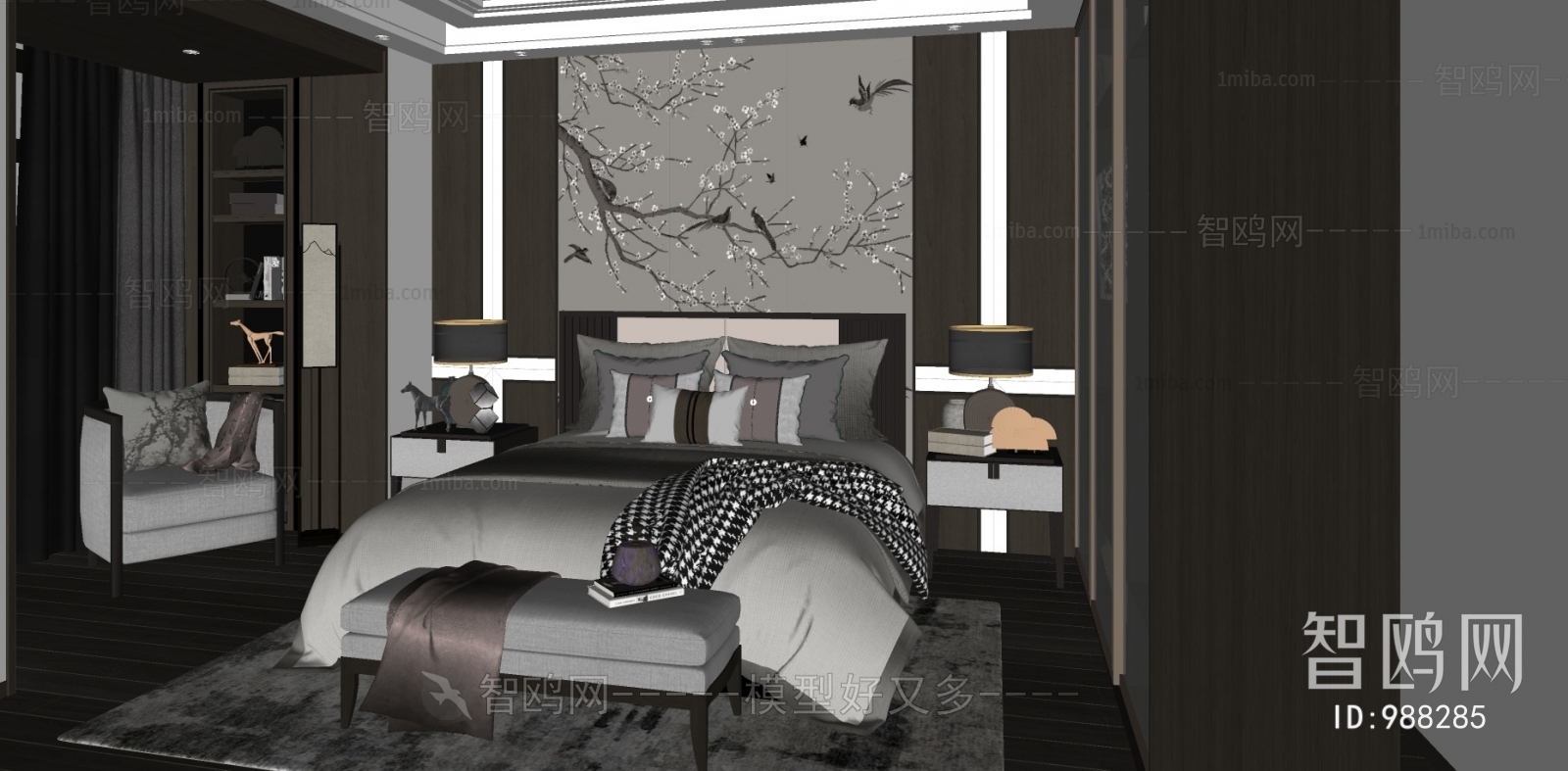 New Chinese Style Bedroom