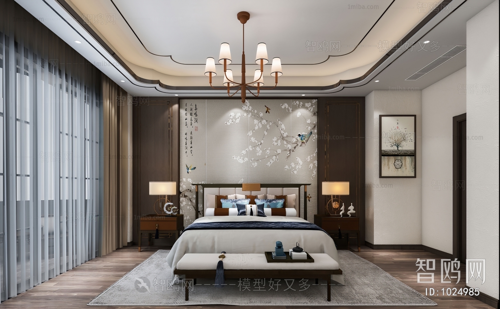 New Chinese Style Bedroom