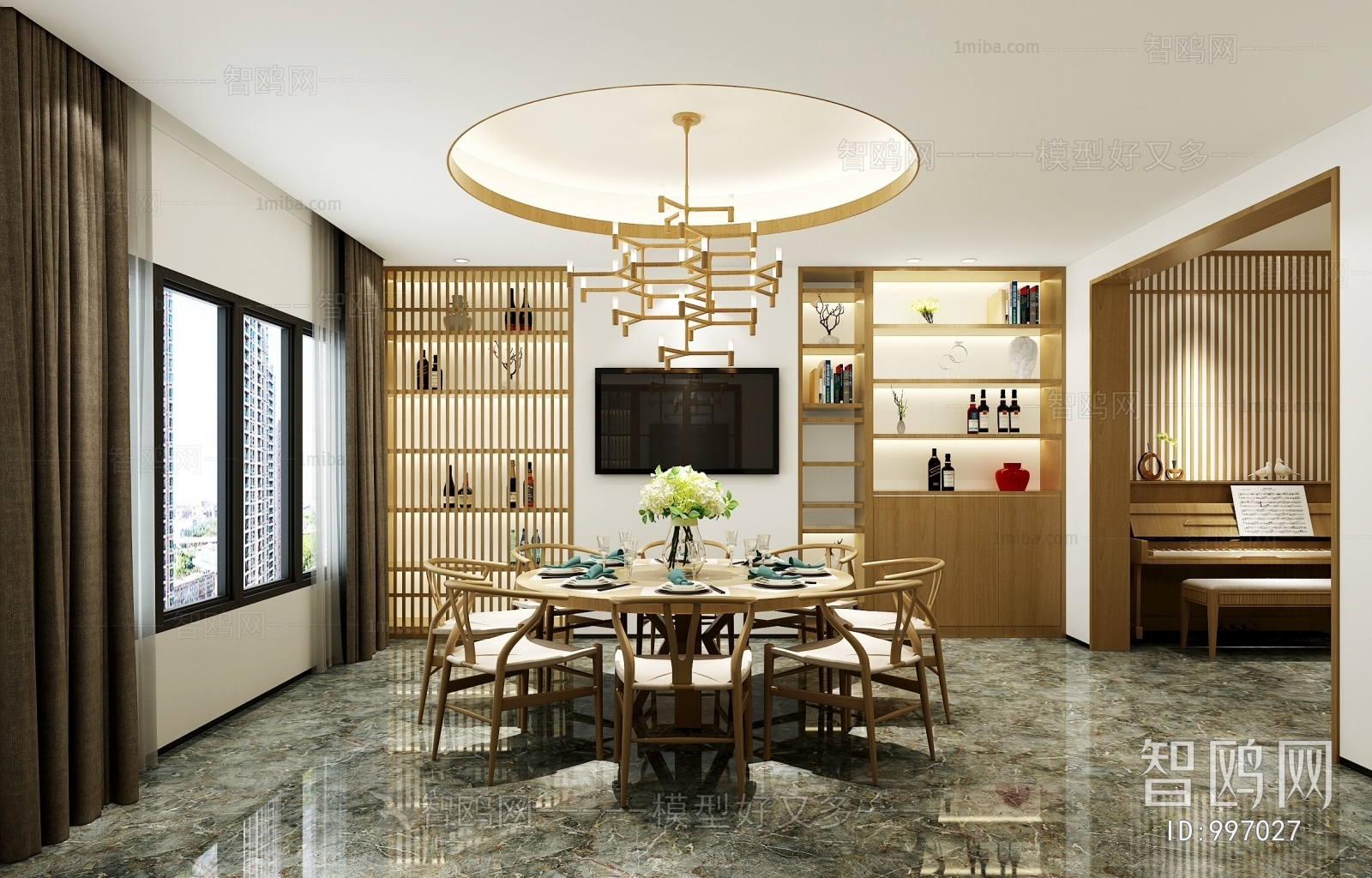 New Chinese Style Dining Room