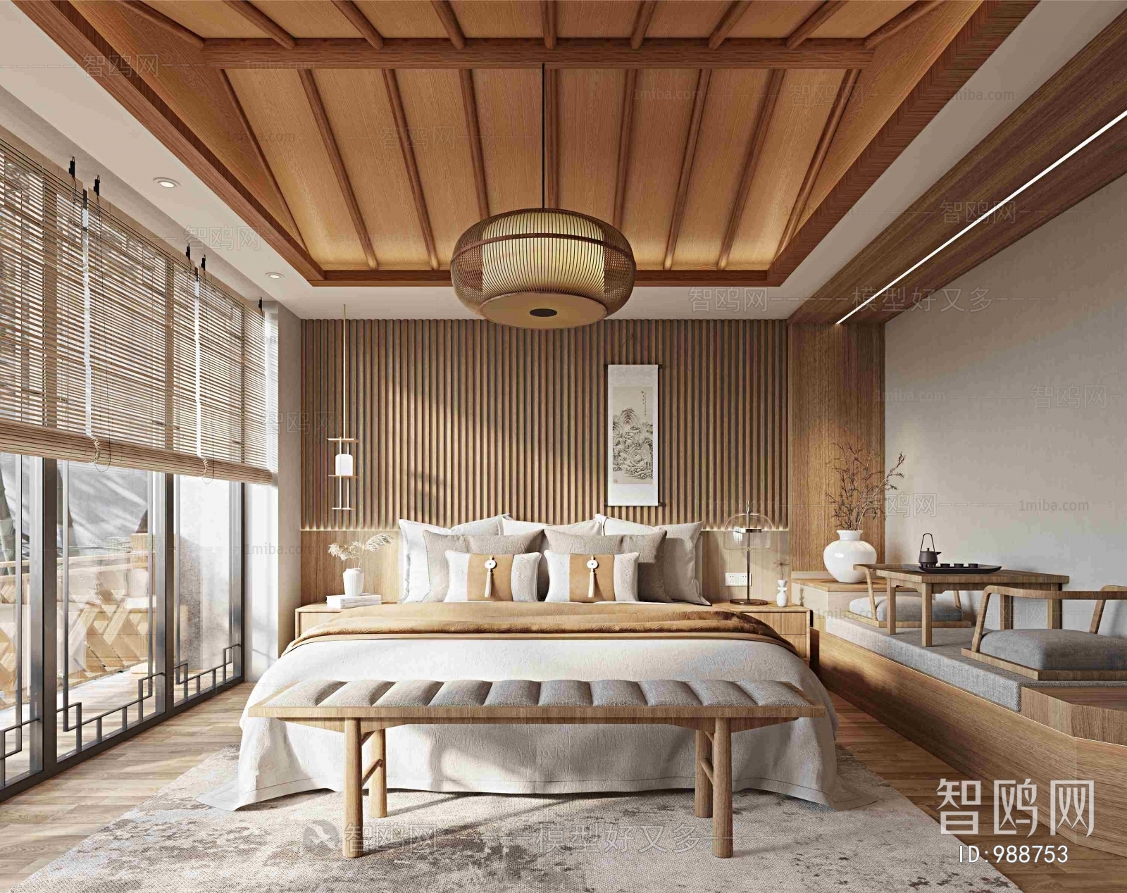 Japanese Style Wabi-sabi Style Bedroom