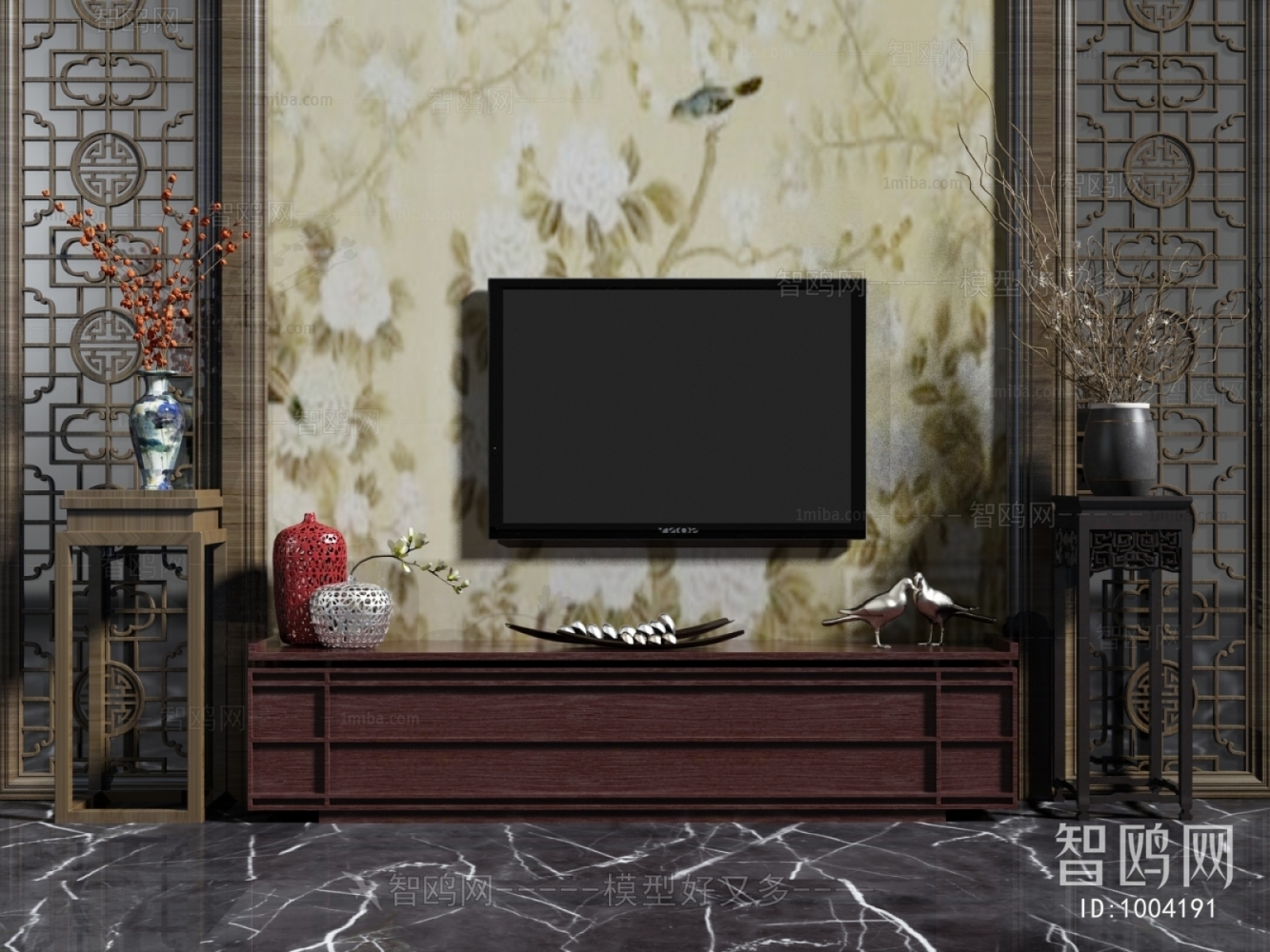 New Chinese Style TV Cabinet