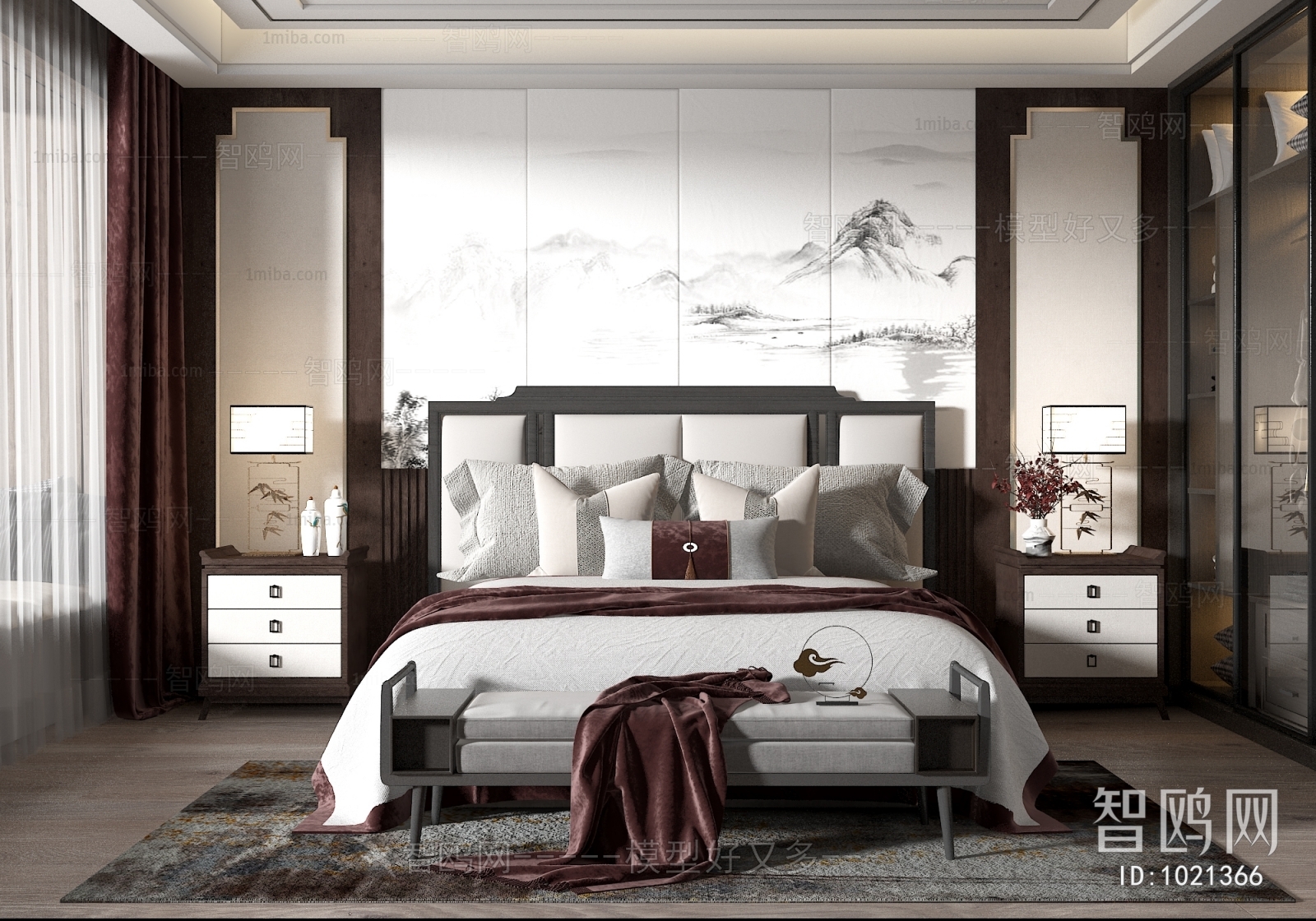 New Chinese Style Bedroom