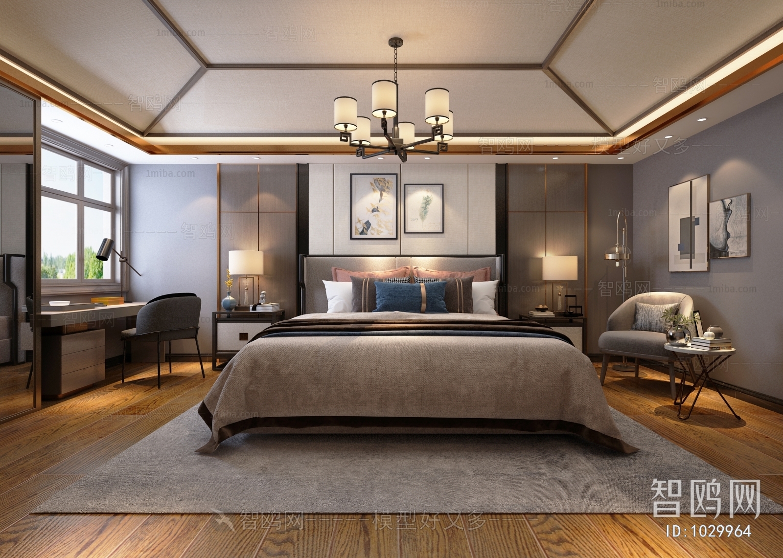 New Chinese Style Bedroom