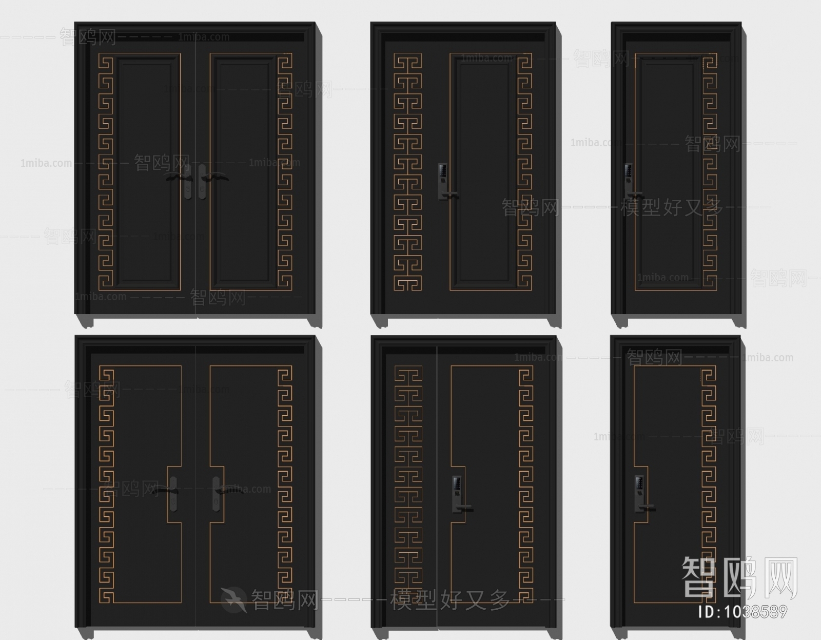 New Chinese Style Double Door