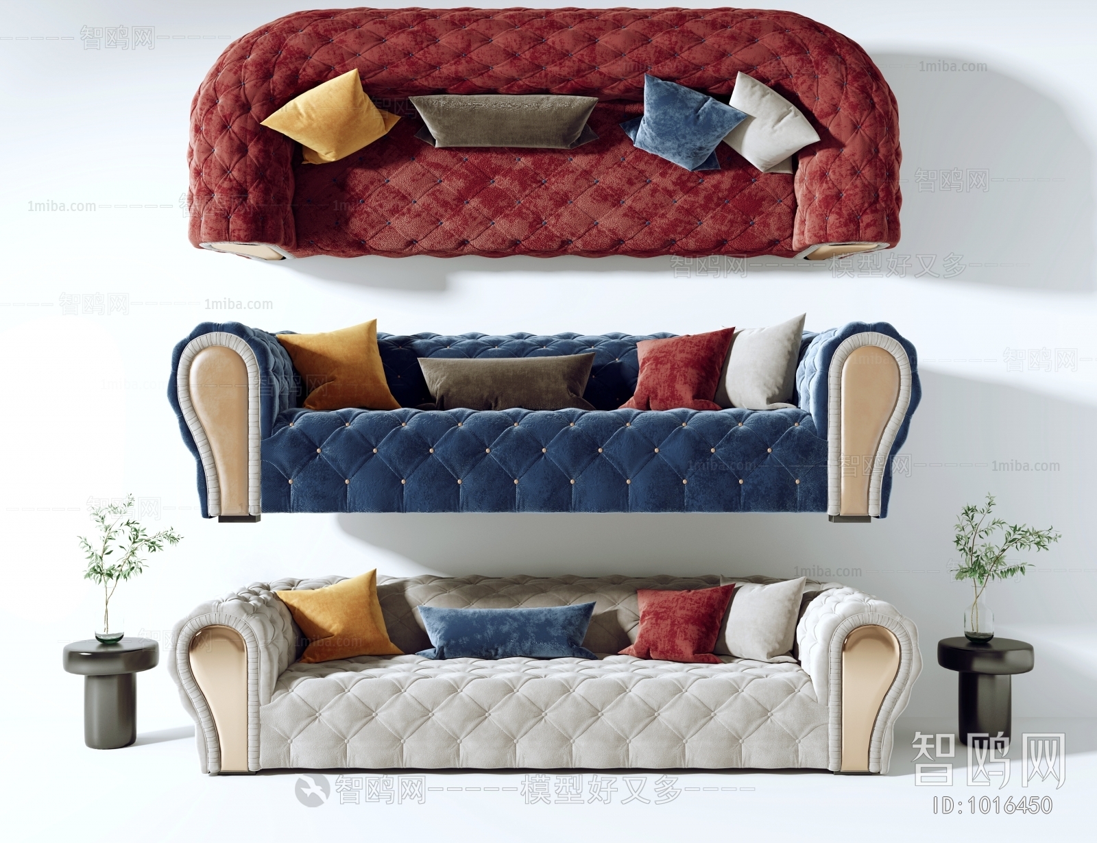 Simple European Style Multi Person Sofa