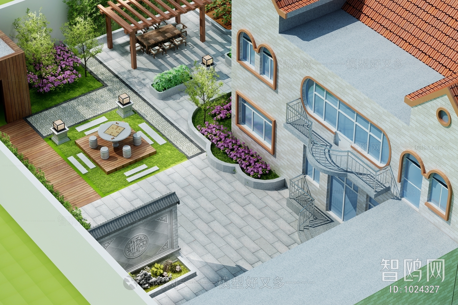 New Chinese Style Courtyard/landscape