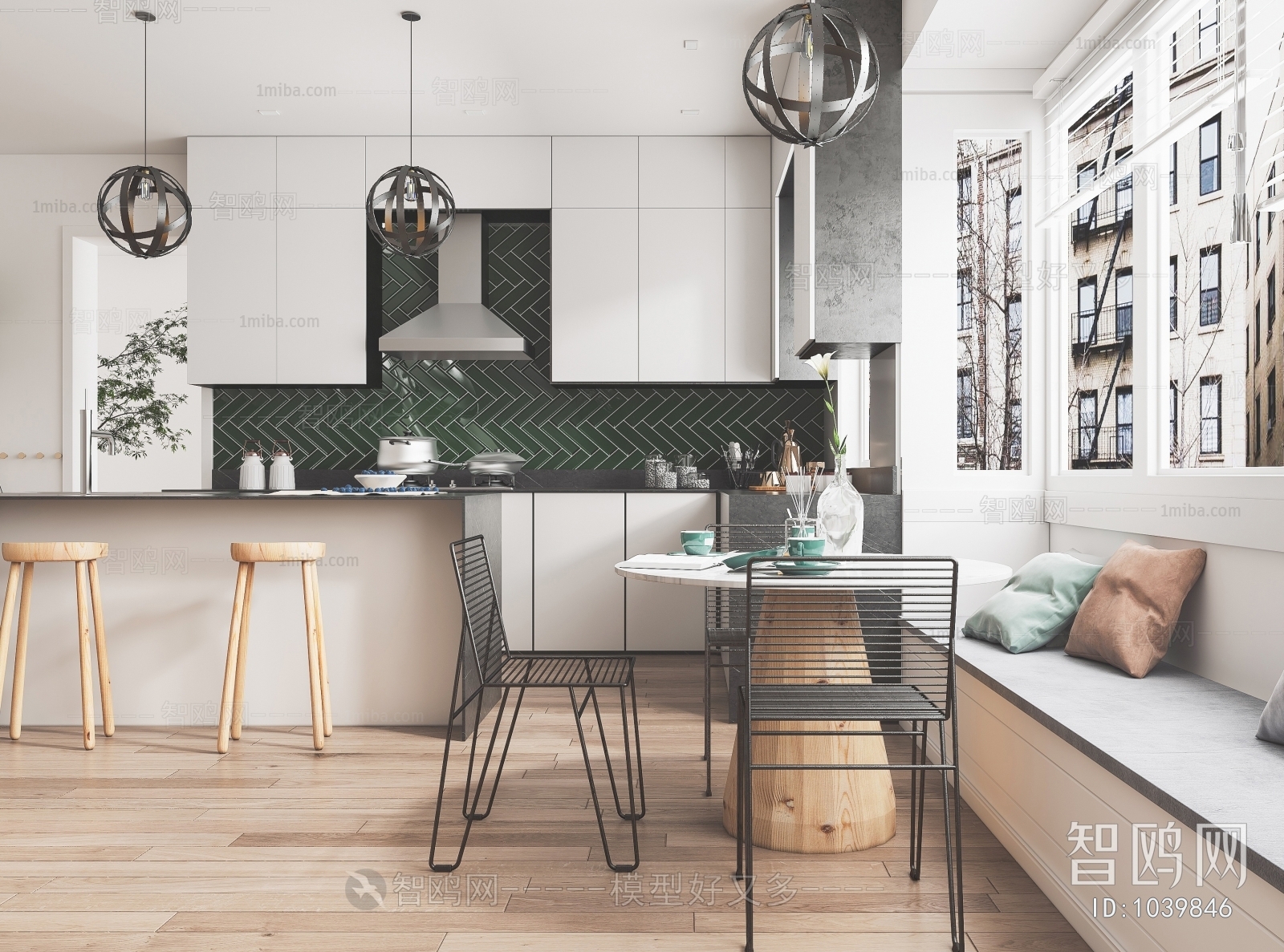 Nordic Style Open Kitchen