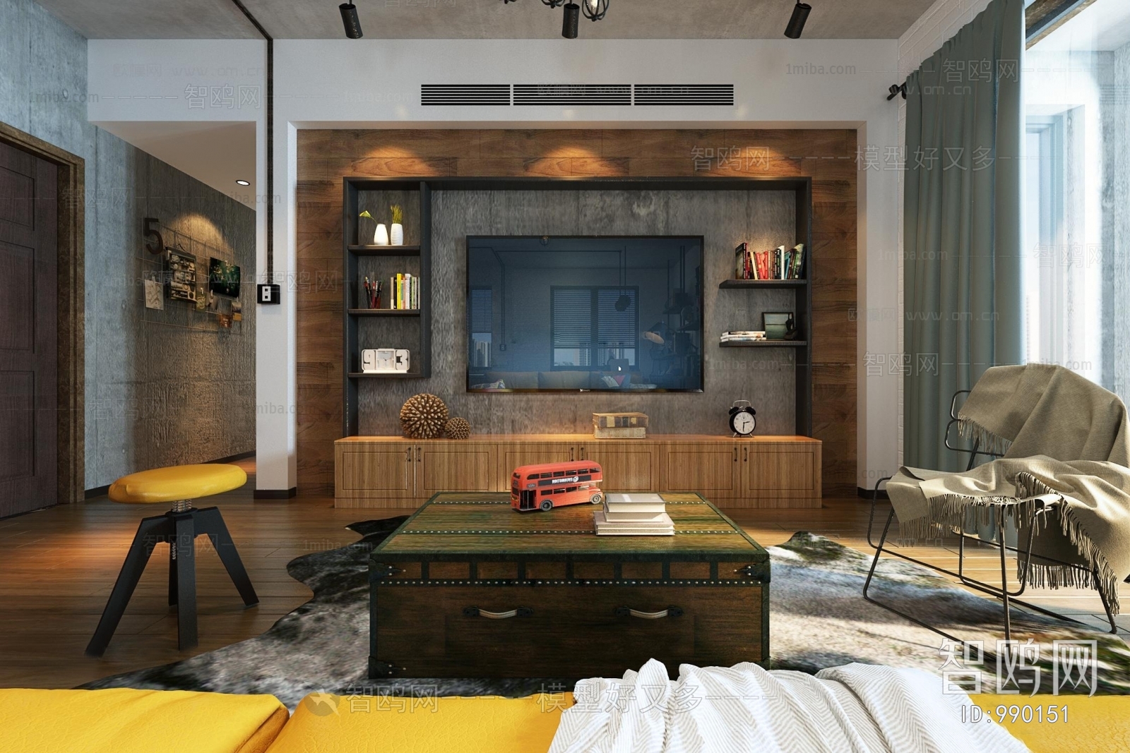 Industrial Style Retro Style A Living Room