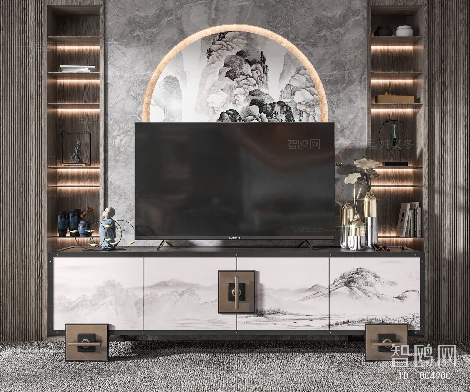 New Chinese Style TV Cabinet