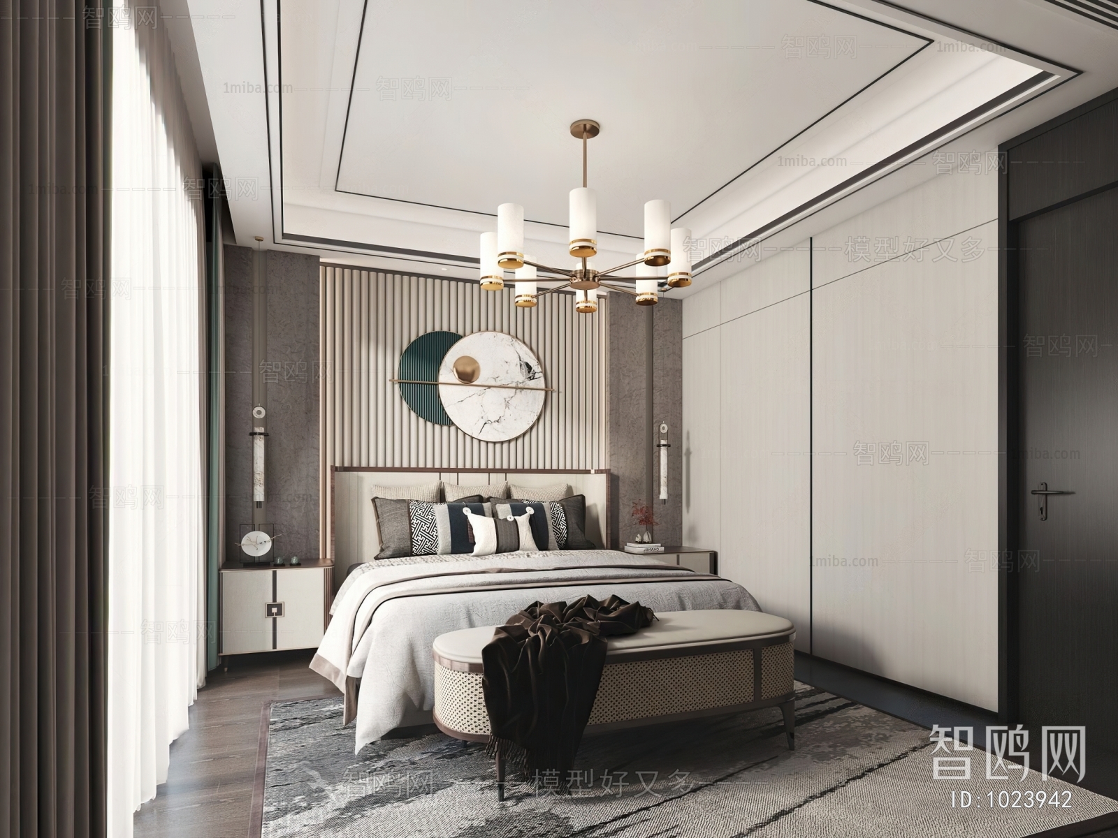 New Chinese Style Bedroom