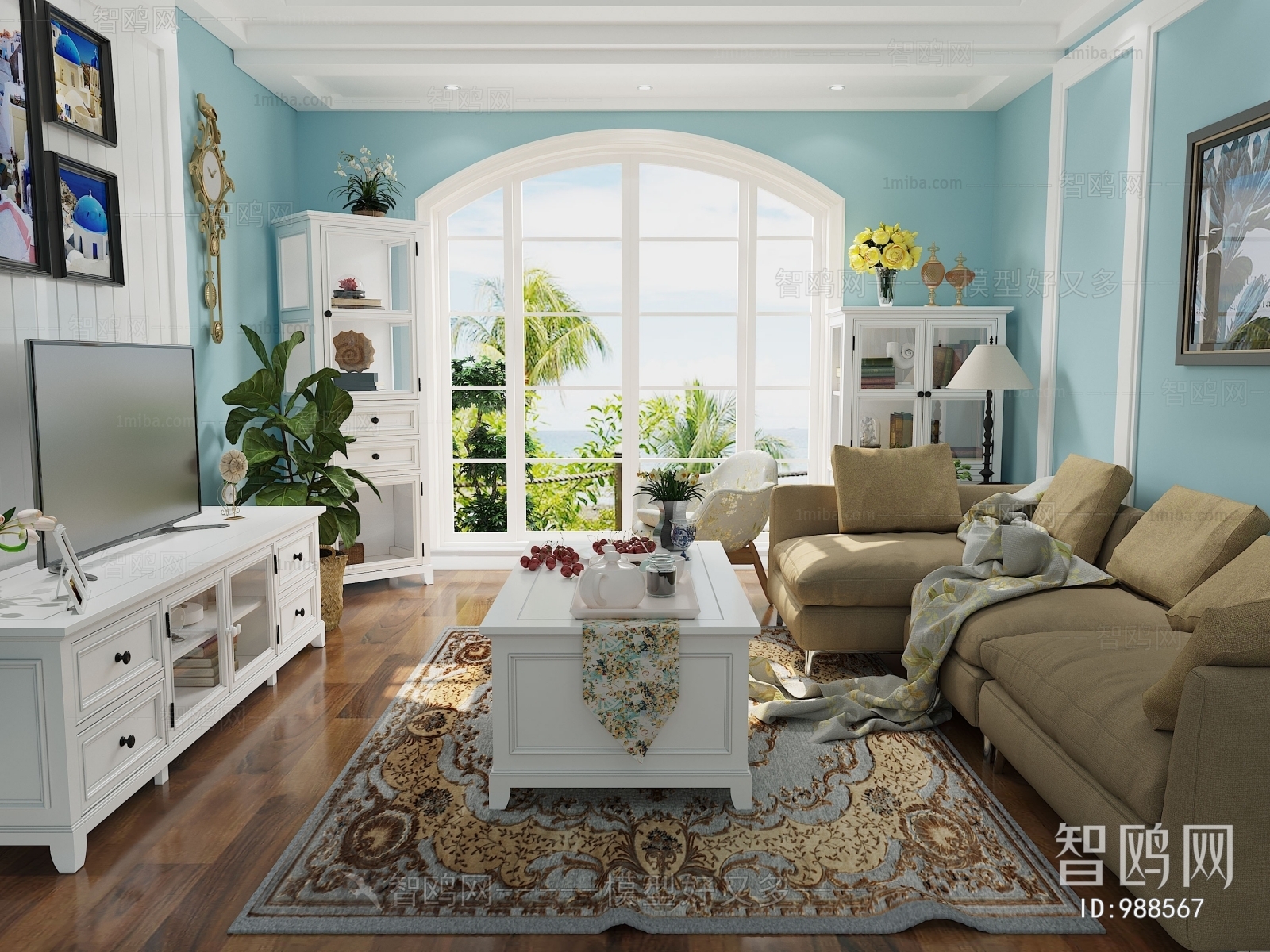 Mediterranean Style A Living Room