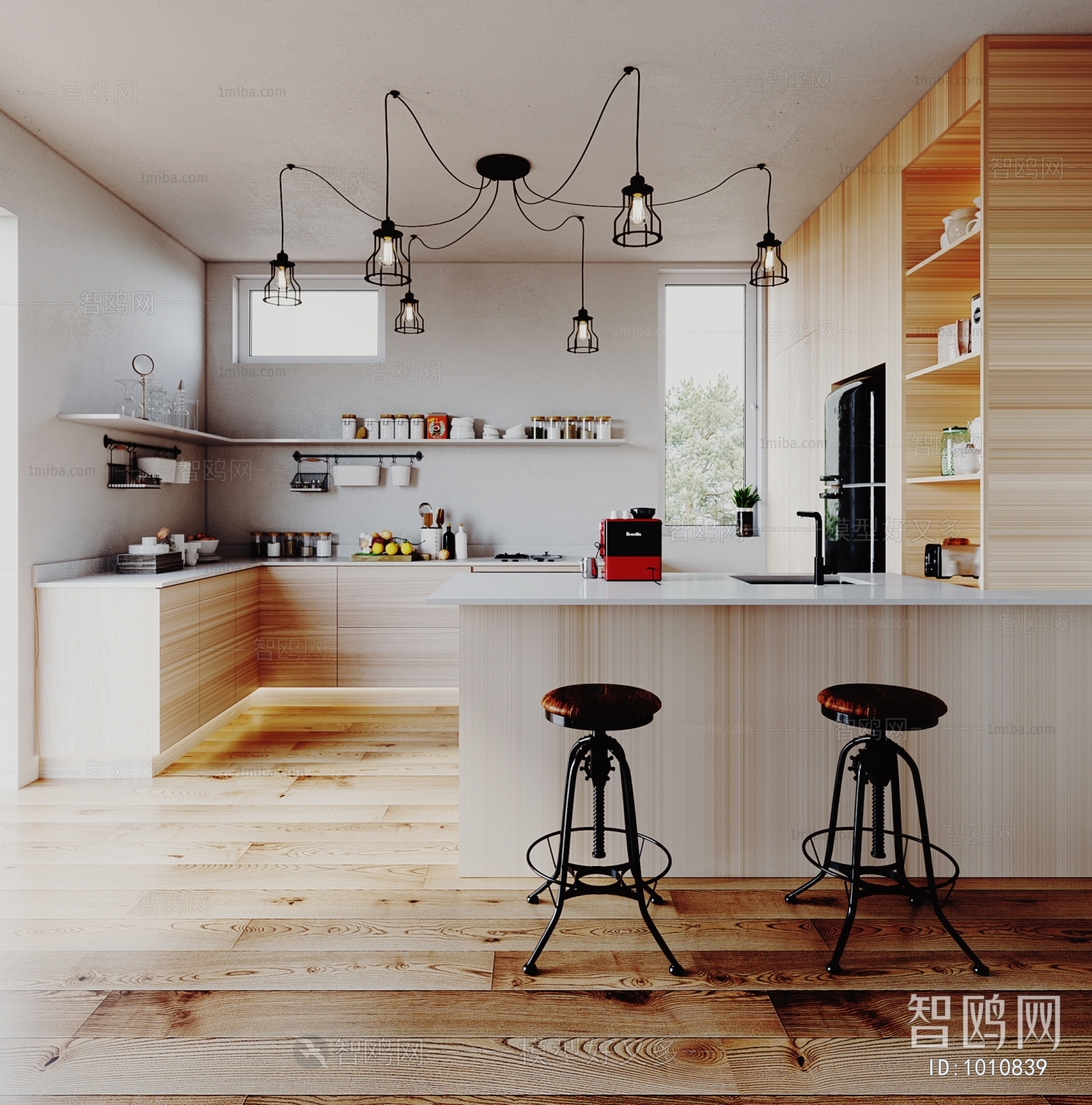 Nordic Style Open Kitchen