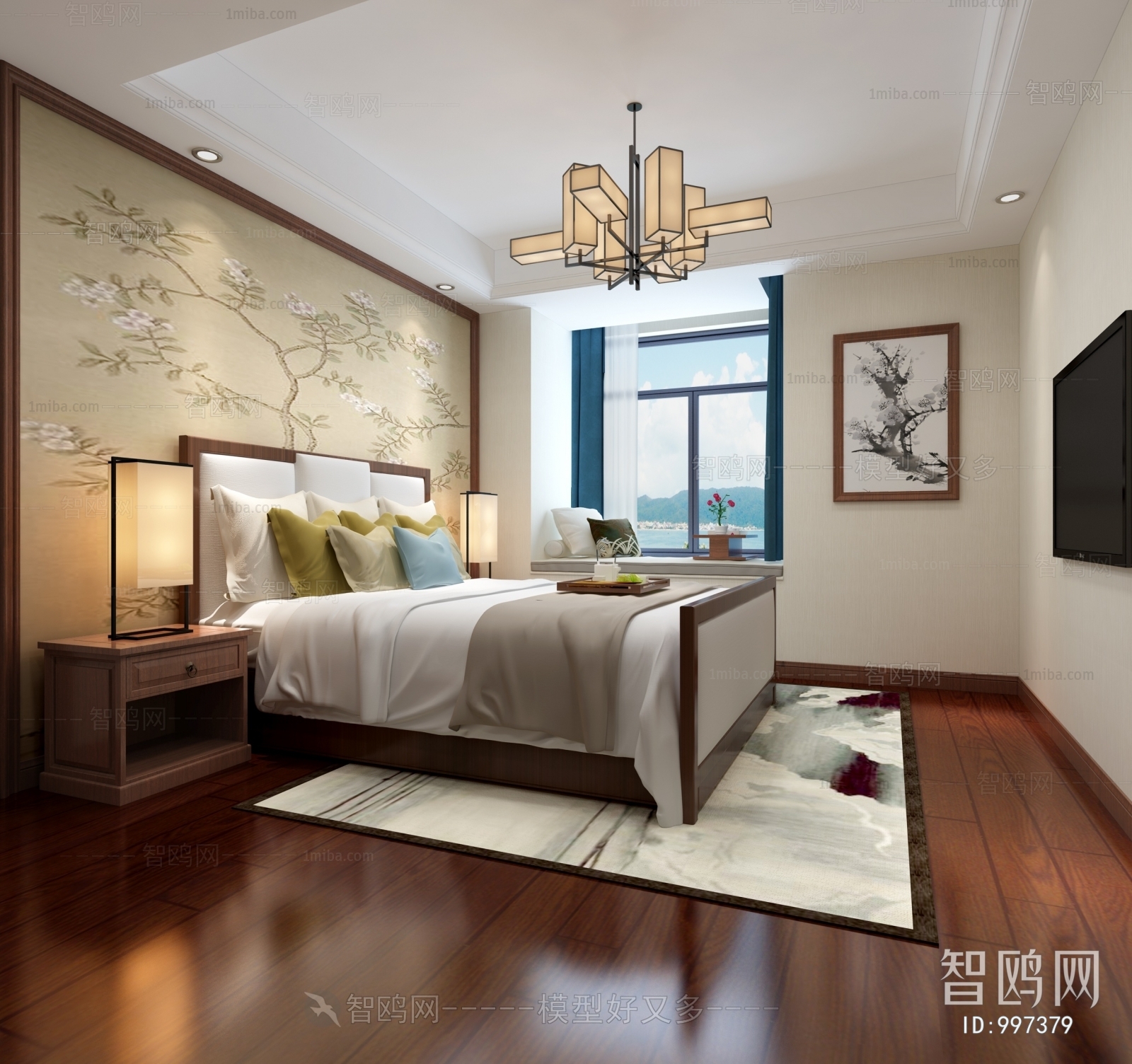 New Chinese Style Bedroom