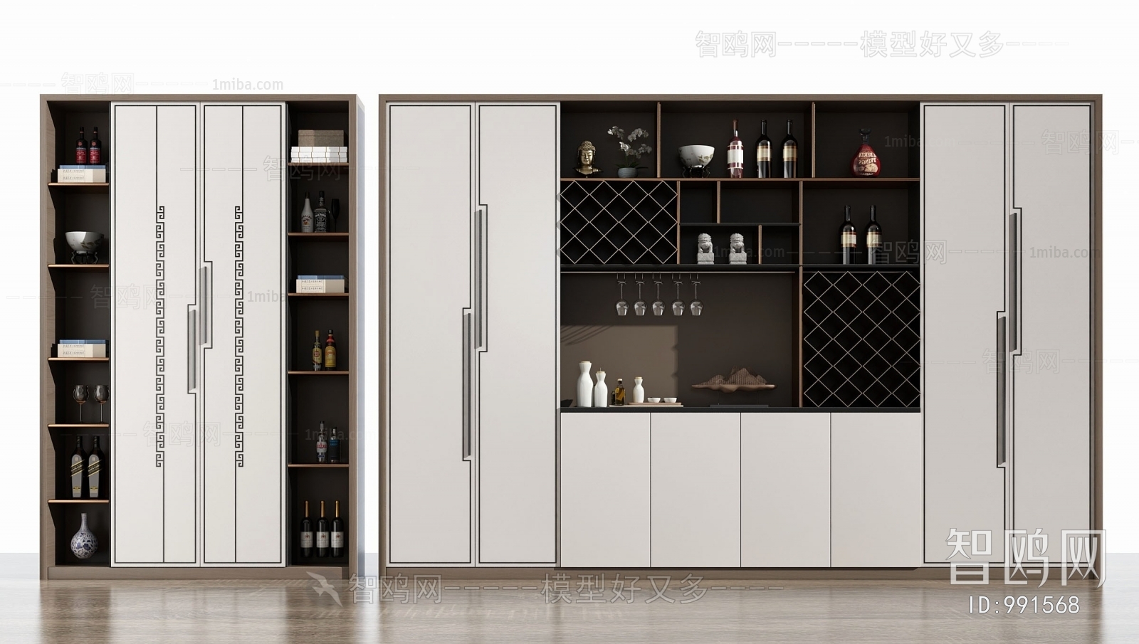 New Chinese Style Wine Cabinet