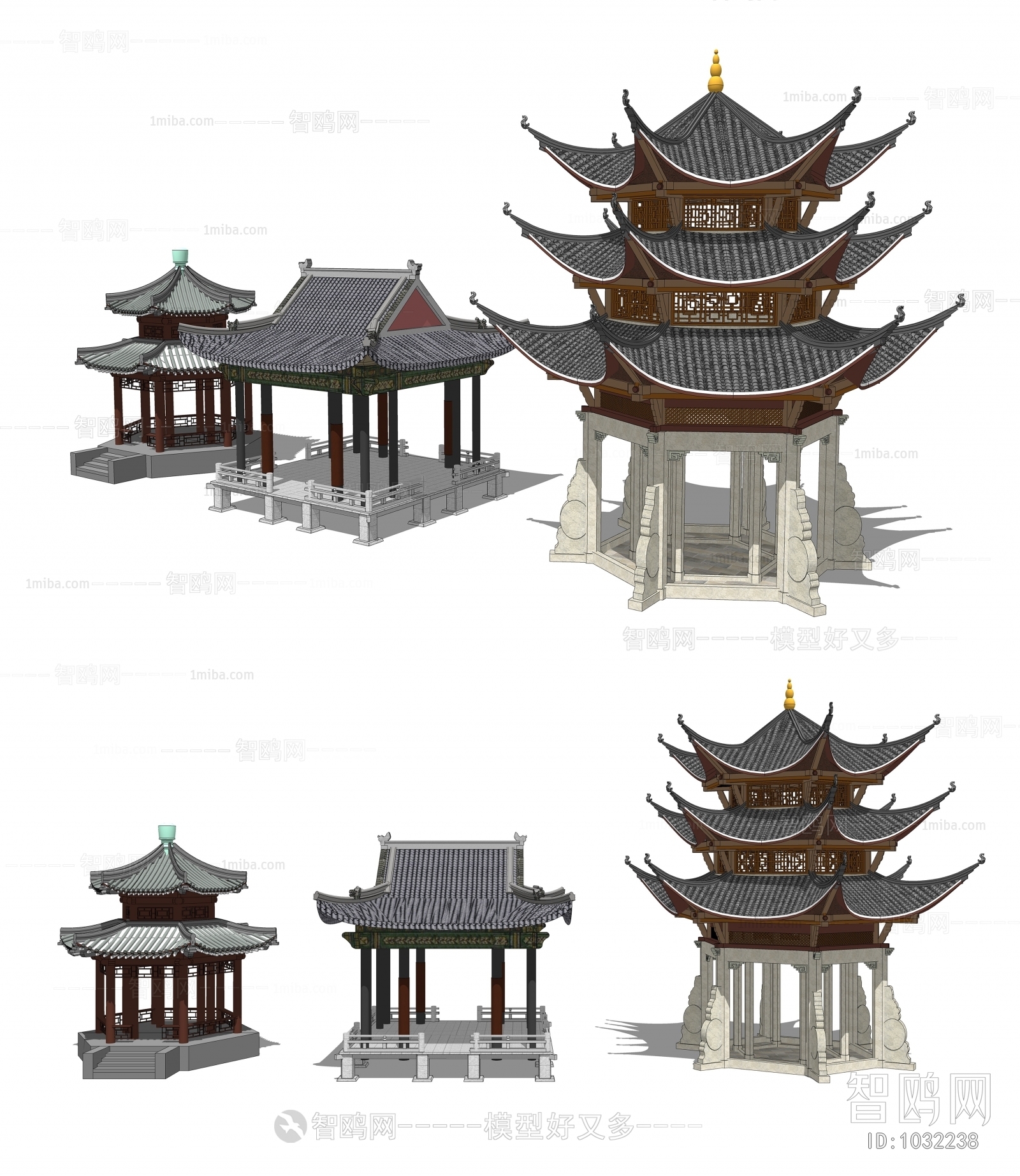 Chinese Style Ancient Architectural Buildings