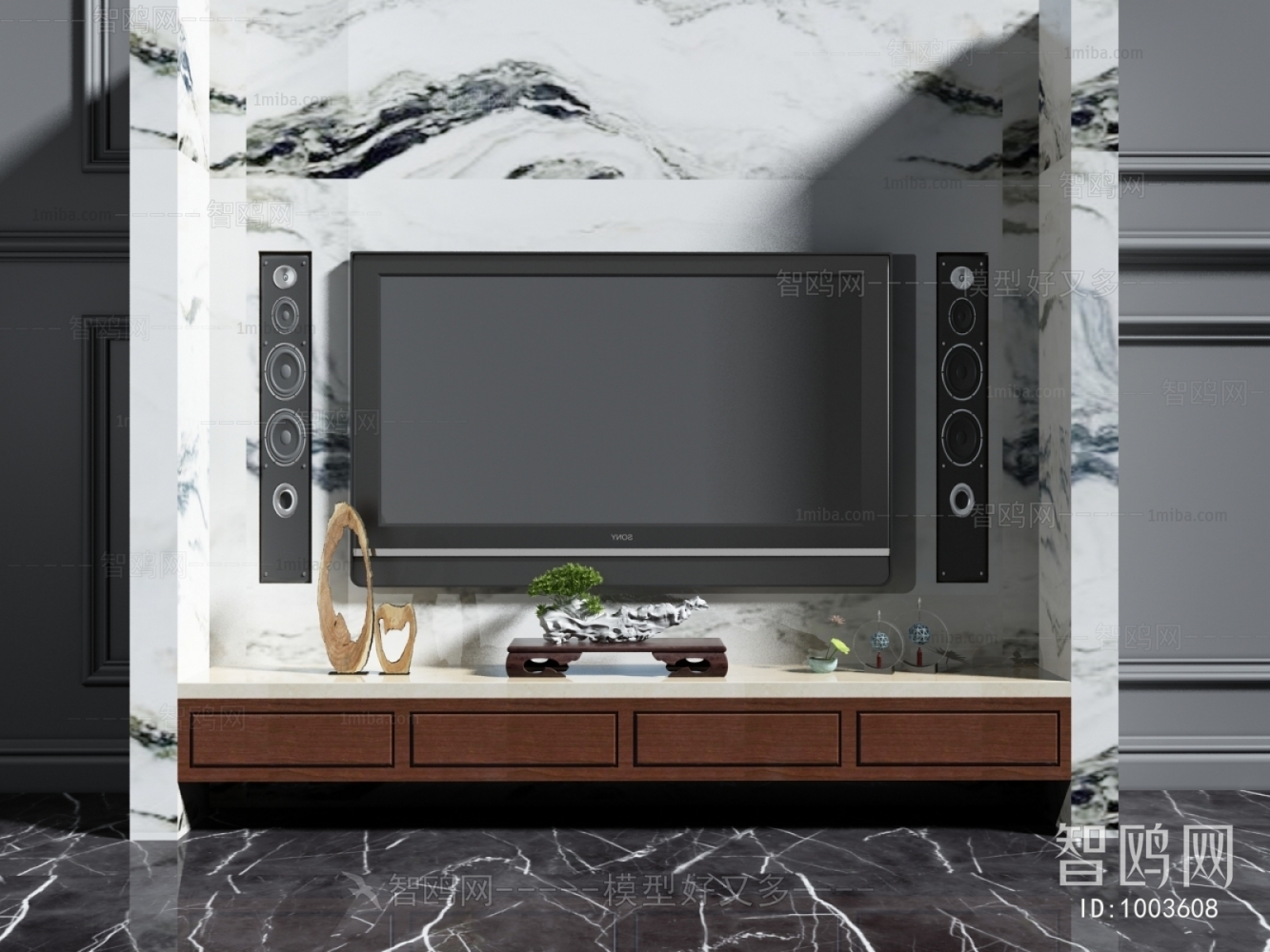 New Chinese Style TV Cabinet