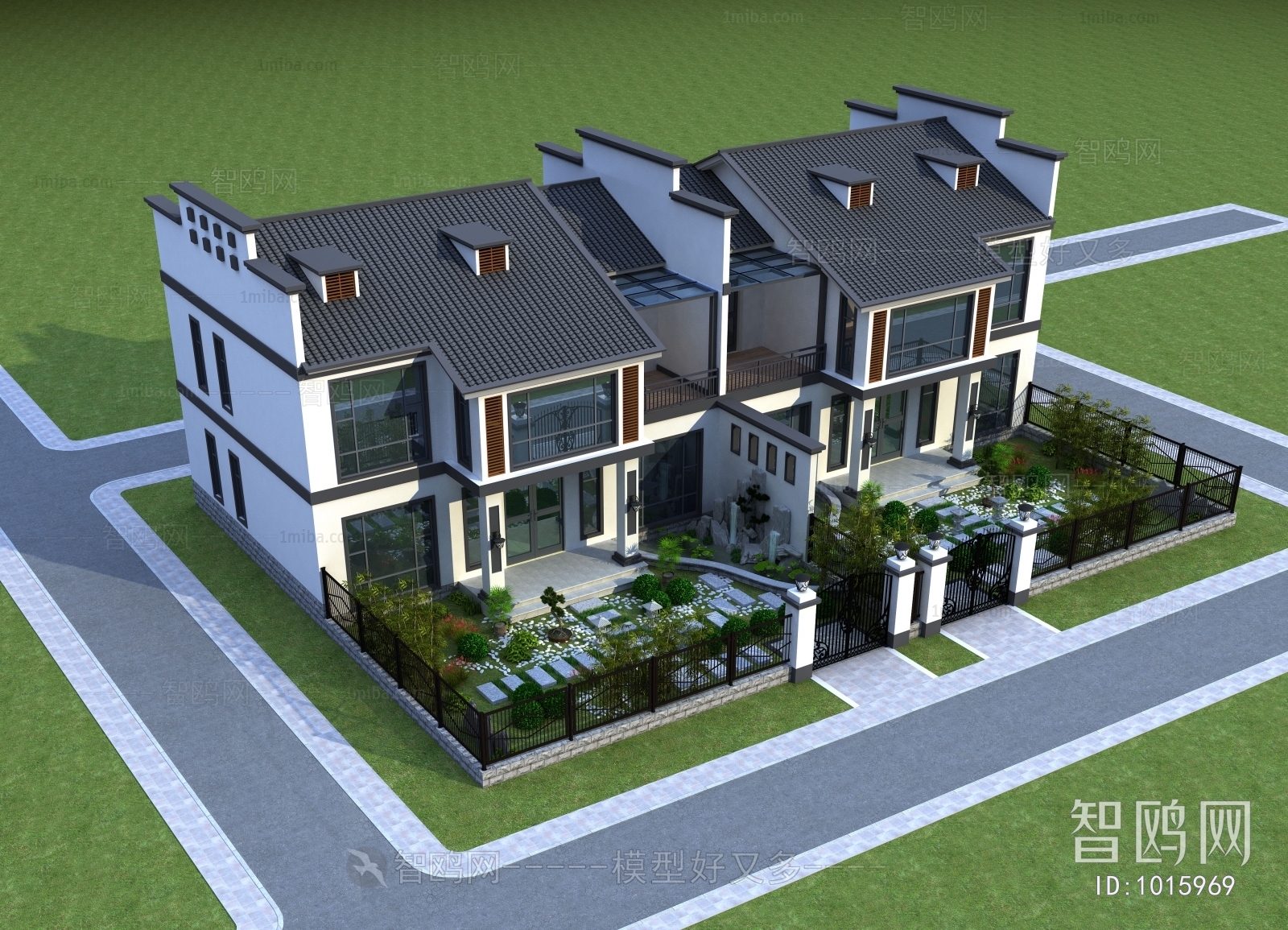 New Chinese Style Villa Appearance