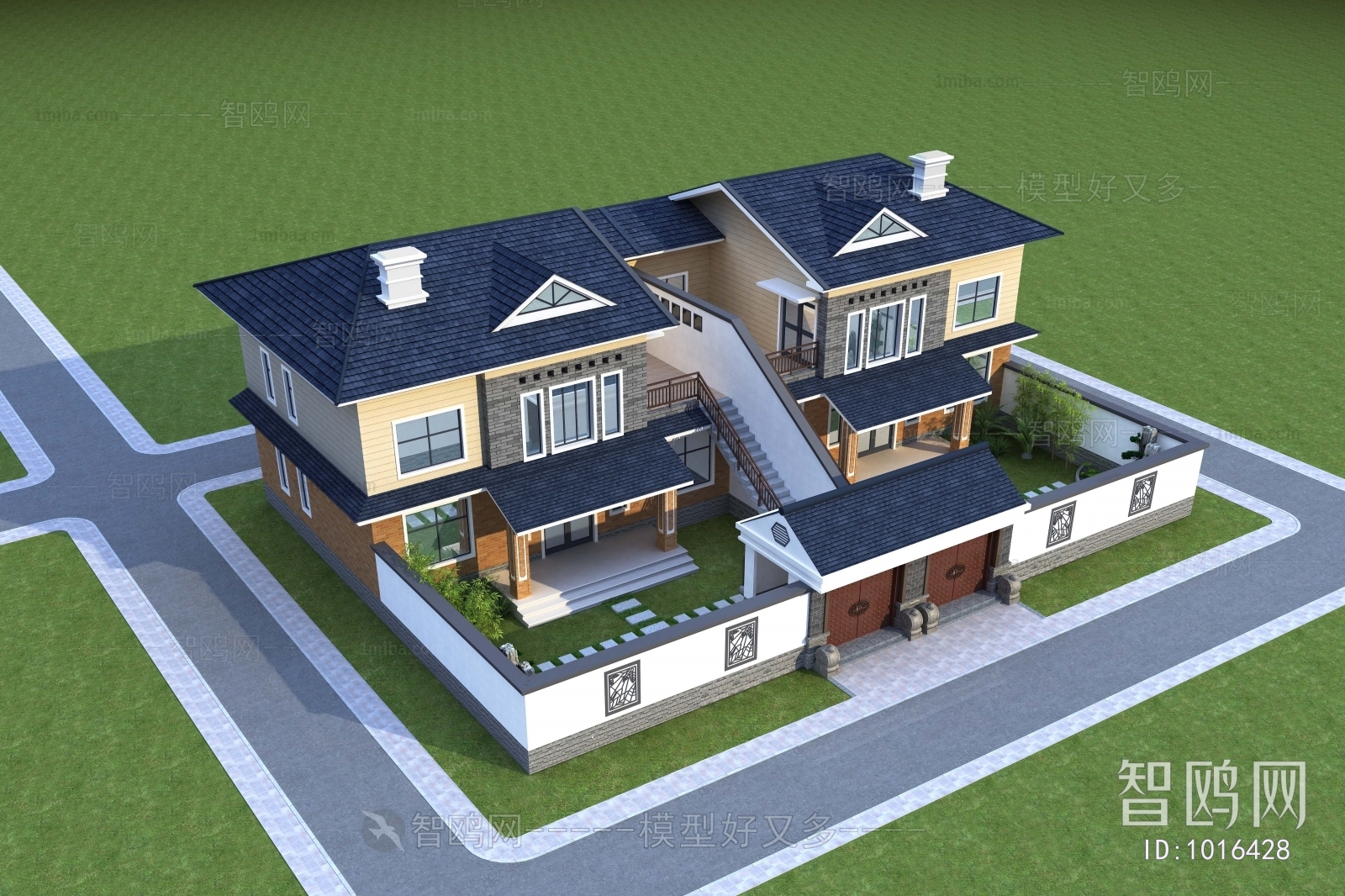 New Chinese Style Villa Appearance